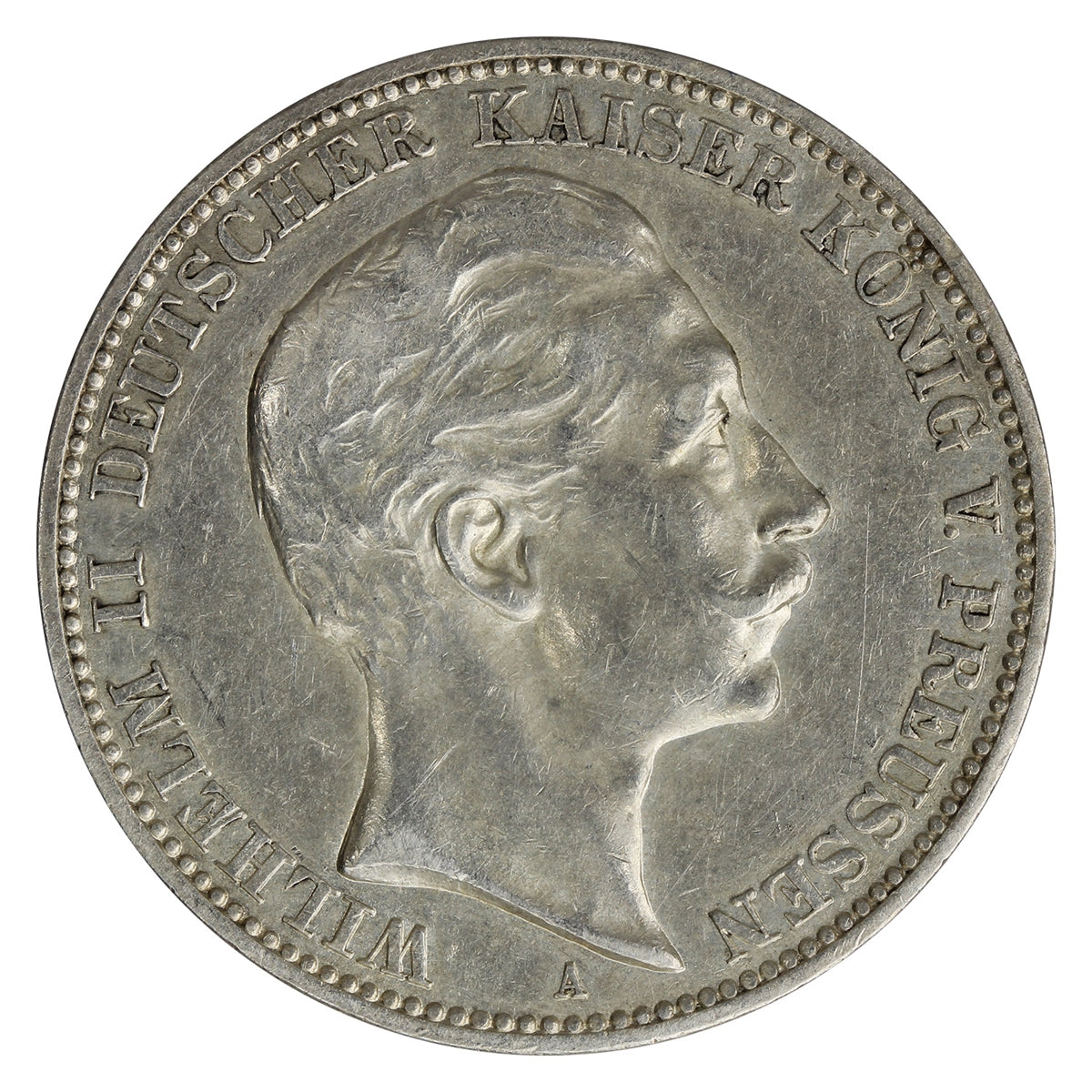 German States 1909A Prussia 3 Marks Extra Fine (EF40)