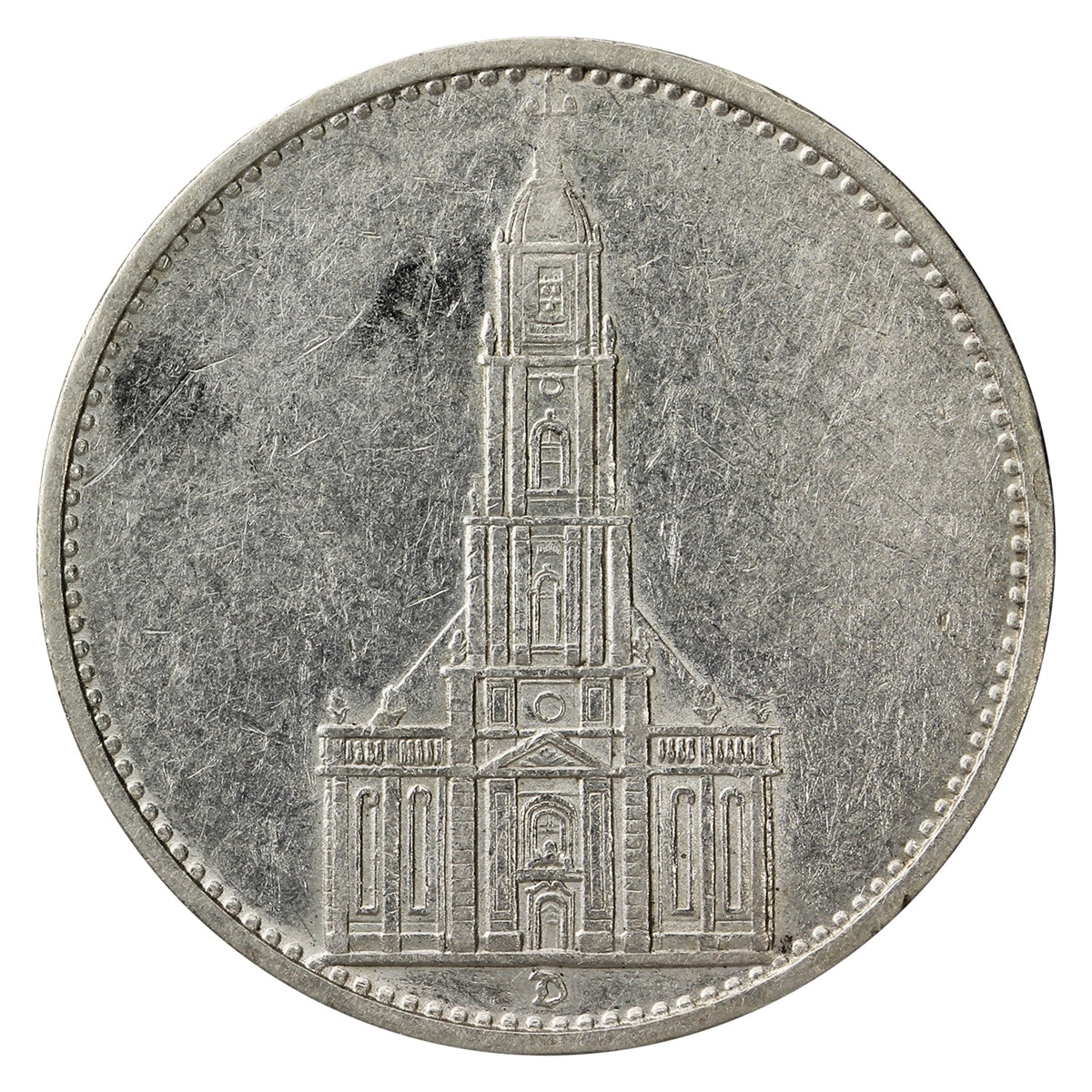 German Third Reich 1934D Potsdam 5 Marks VF-EF (VF30)