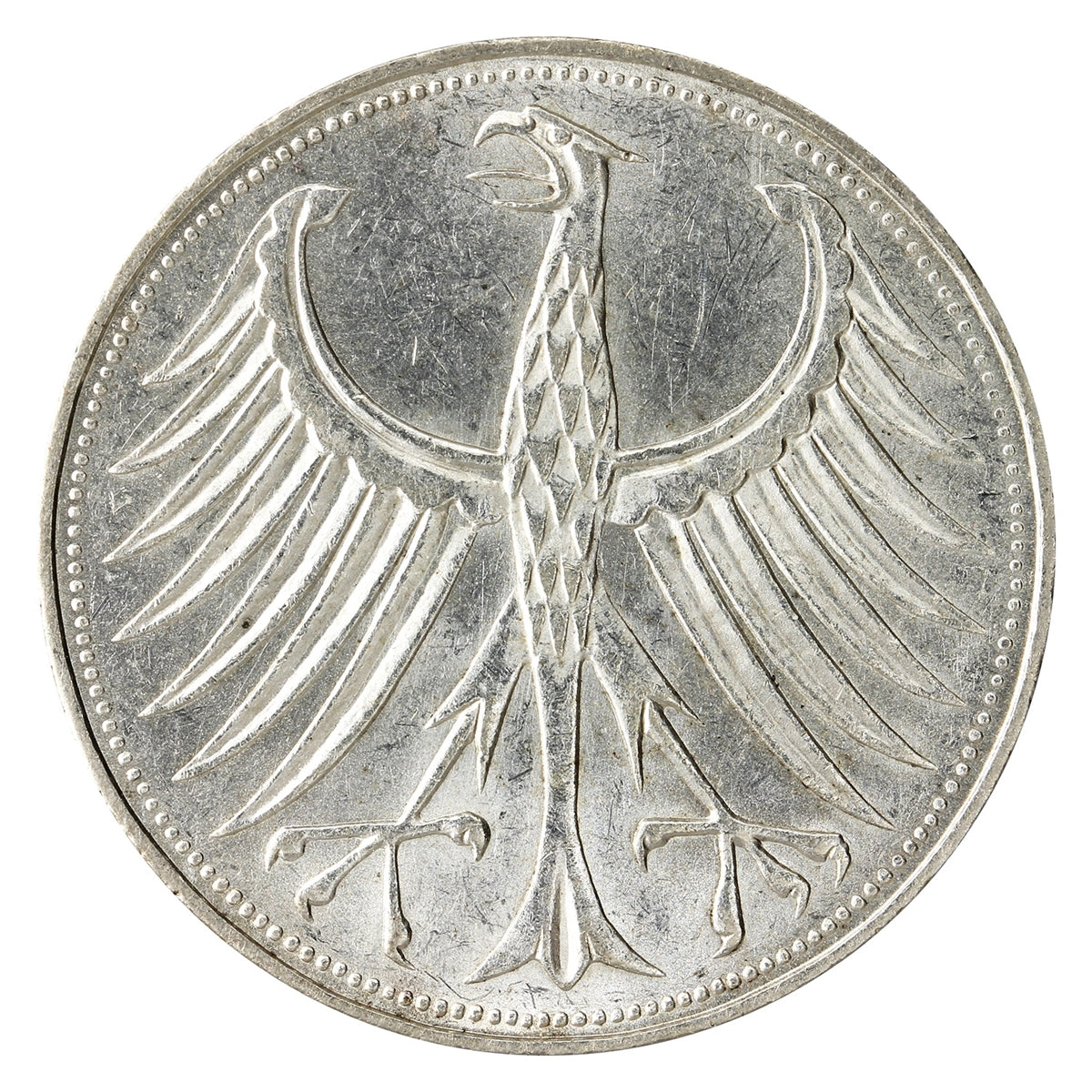 Germany 1964D 5 Marks AU-UNC (AU55) $