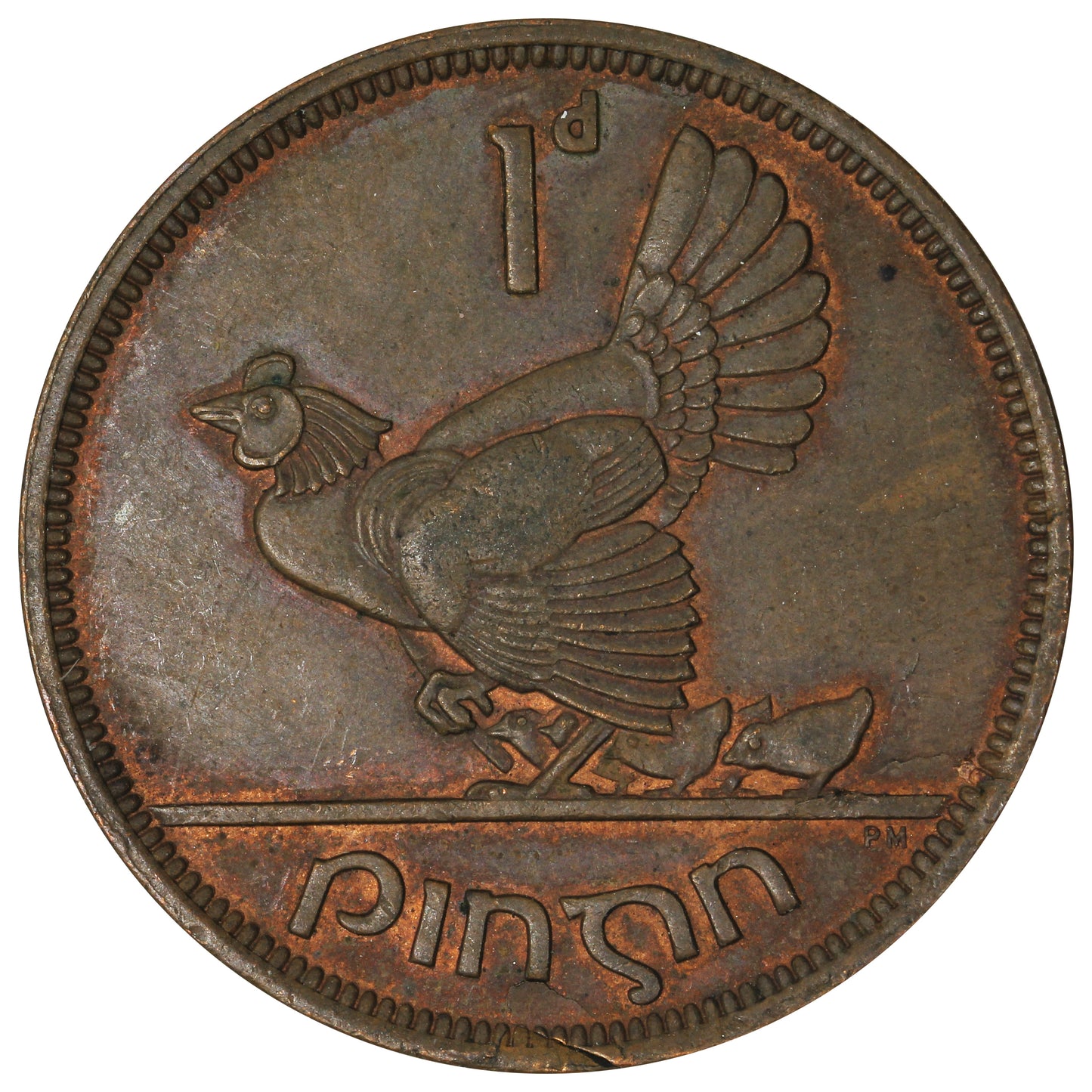 Ireland 1943 Penny AU-UNC (AU-55)