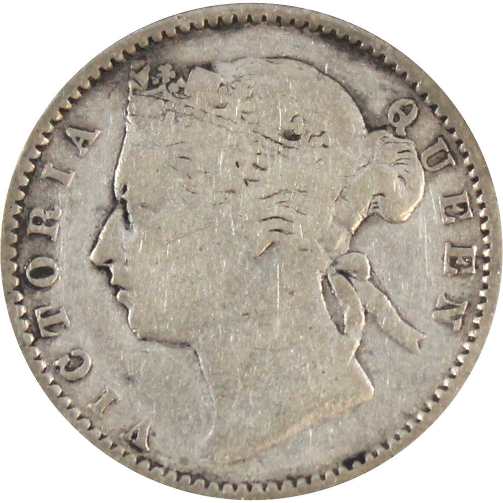 Straits Settlements 1873 10 Cents Very Good (VG8)