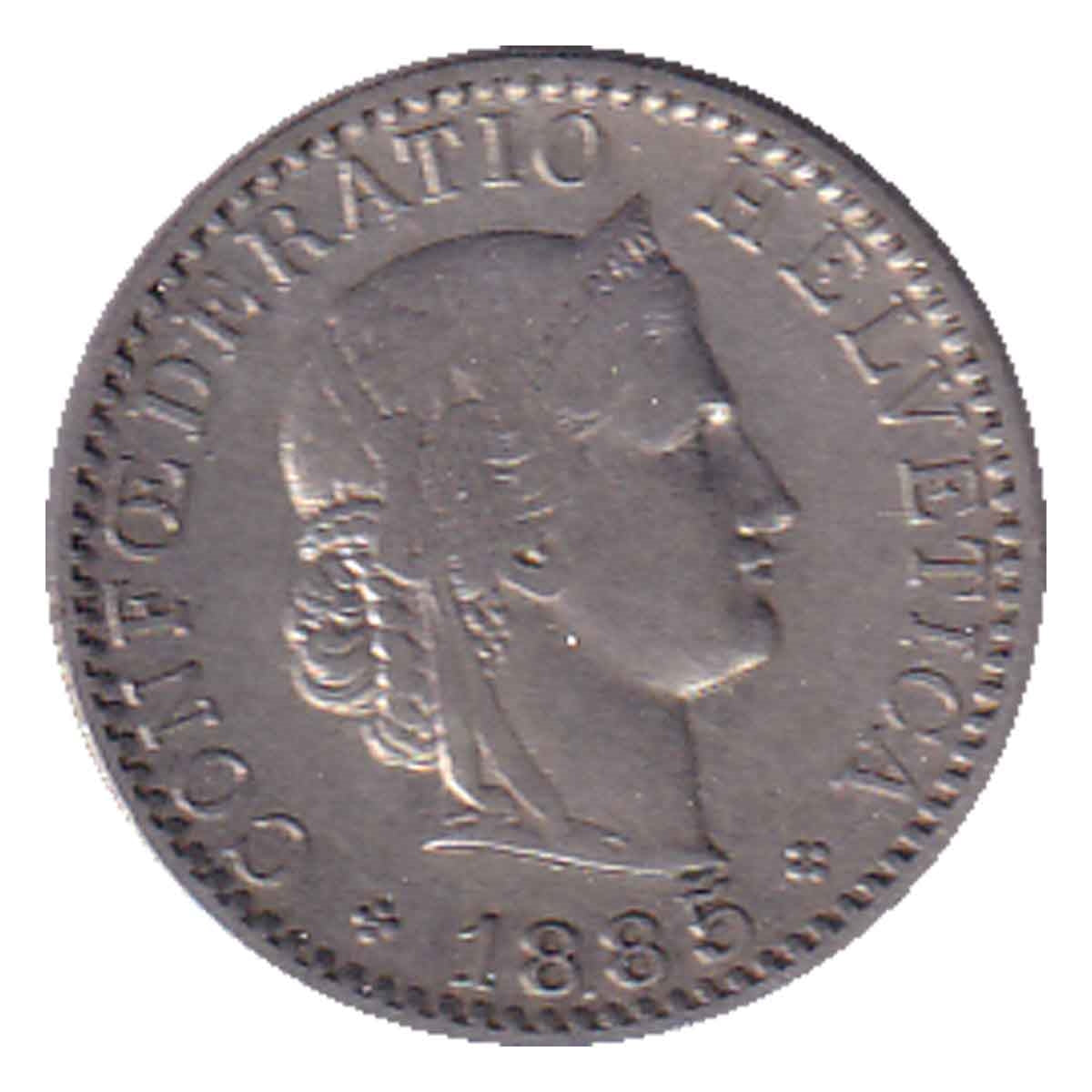 Switzerland 1885B 20 Rappen VF-EF (VF30)