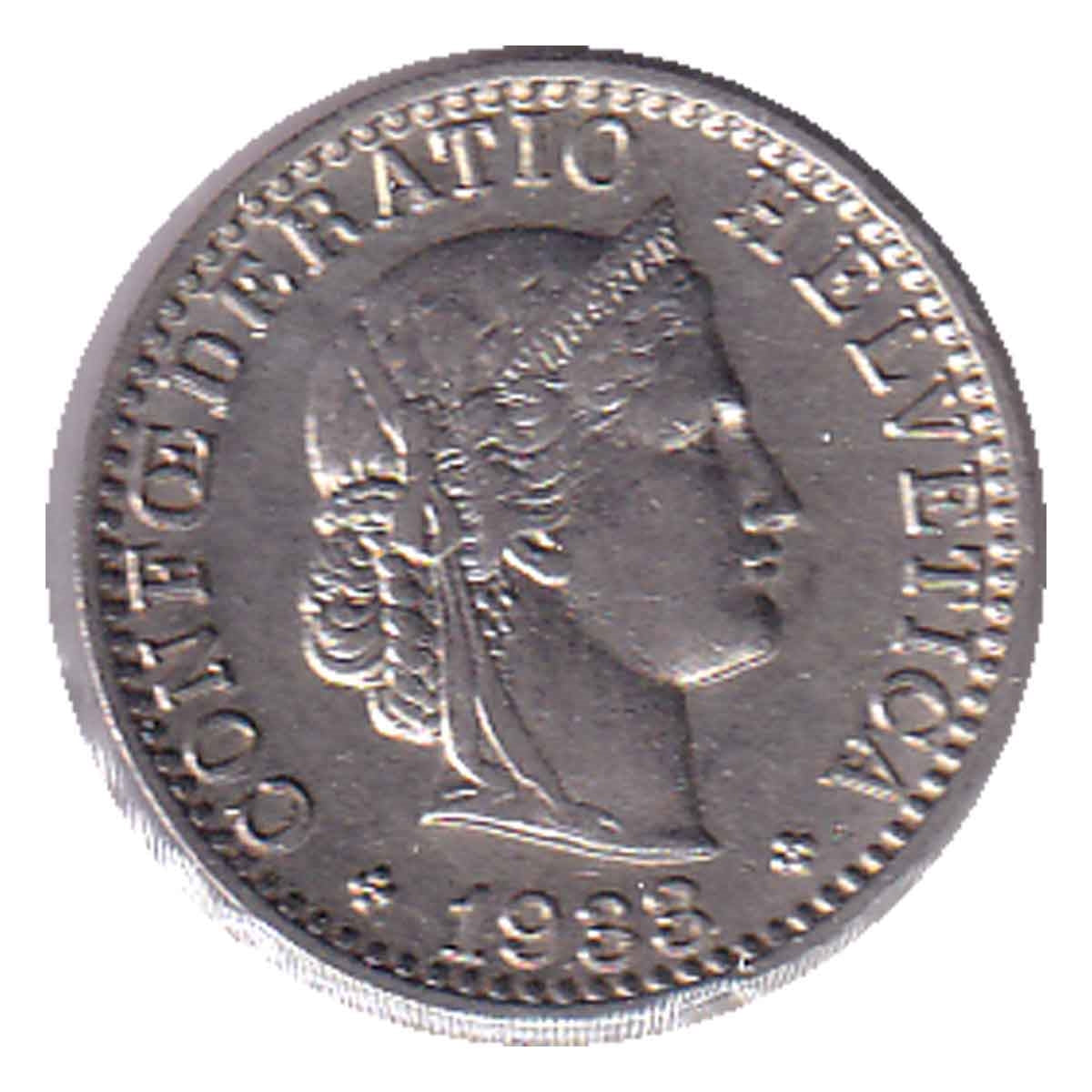 Switzerland 1933B 20 Rappen Almost Uncirculated (AU50)