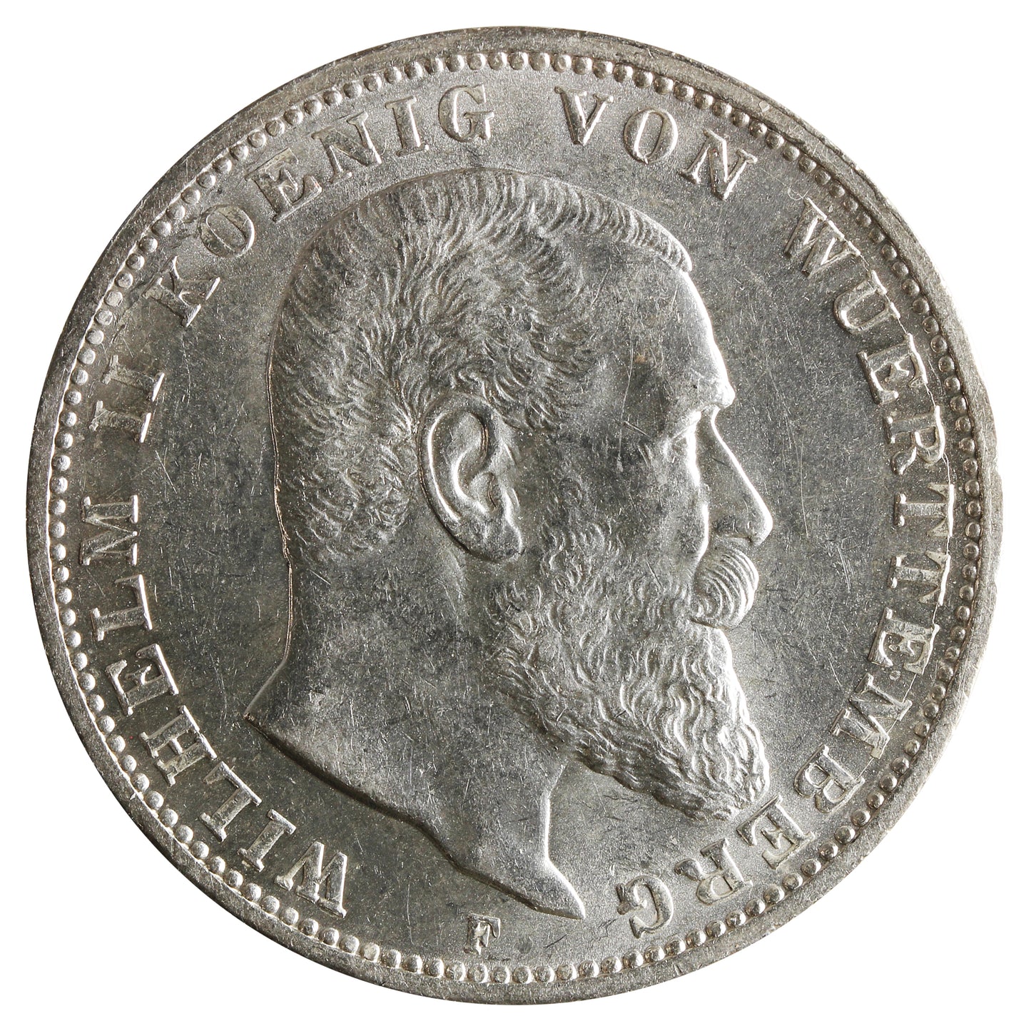 German States Wurttemburg 1914F 3 Marks Uncirculated (MS60) $