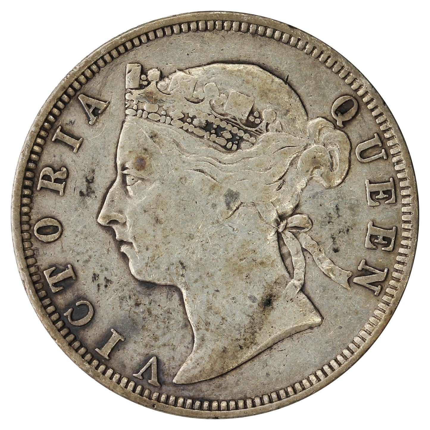 Straits Settlements 1883 20 Cents Very Fine (VF20) $