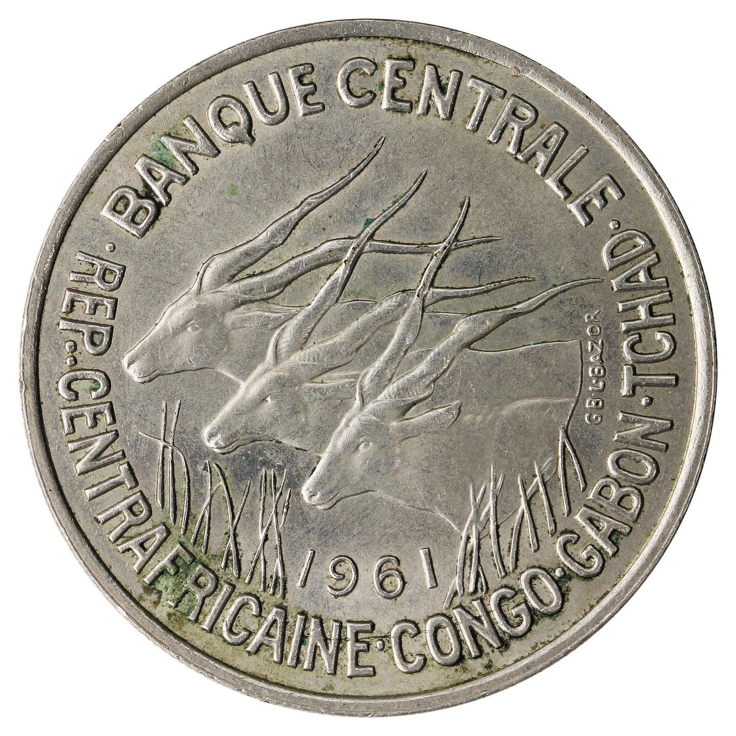 Congo 1961 50 Francs Brilliant Uncirculated (MS63)