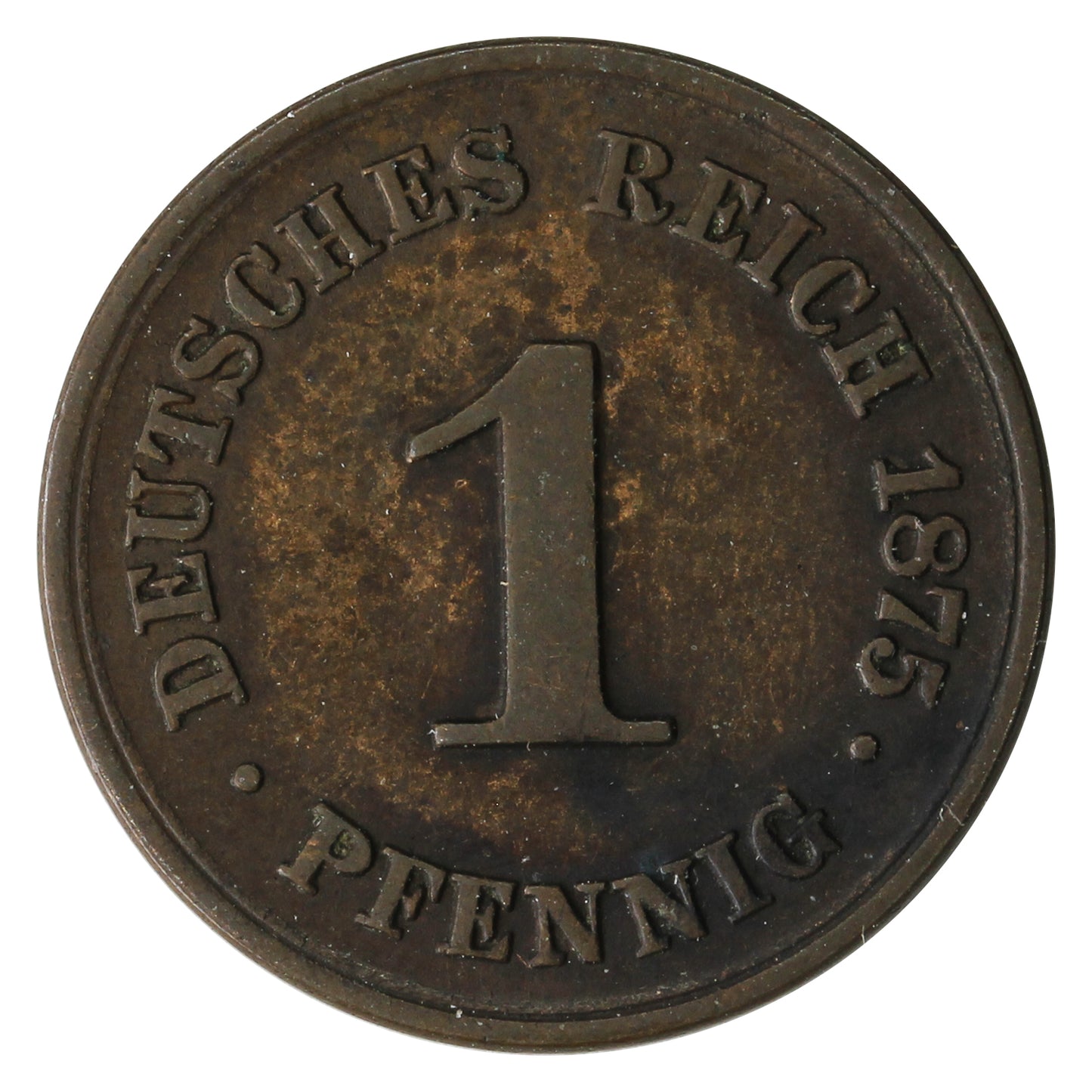 German Empire 1875B Pfennig VF-EF (VF30)