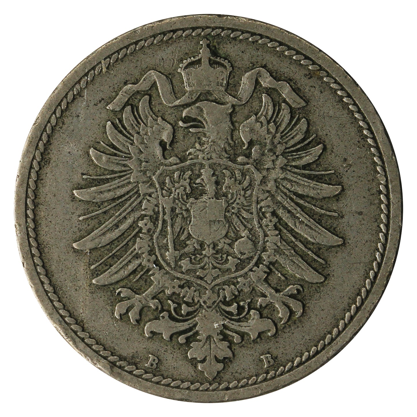German Empire 1875B 10 Pfennig Very Fine (VF-20)