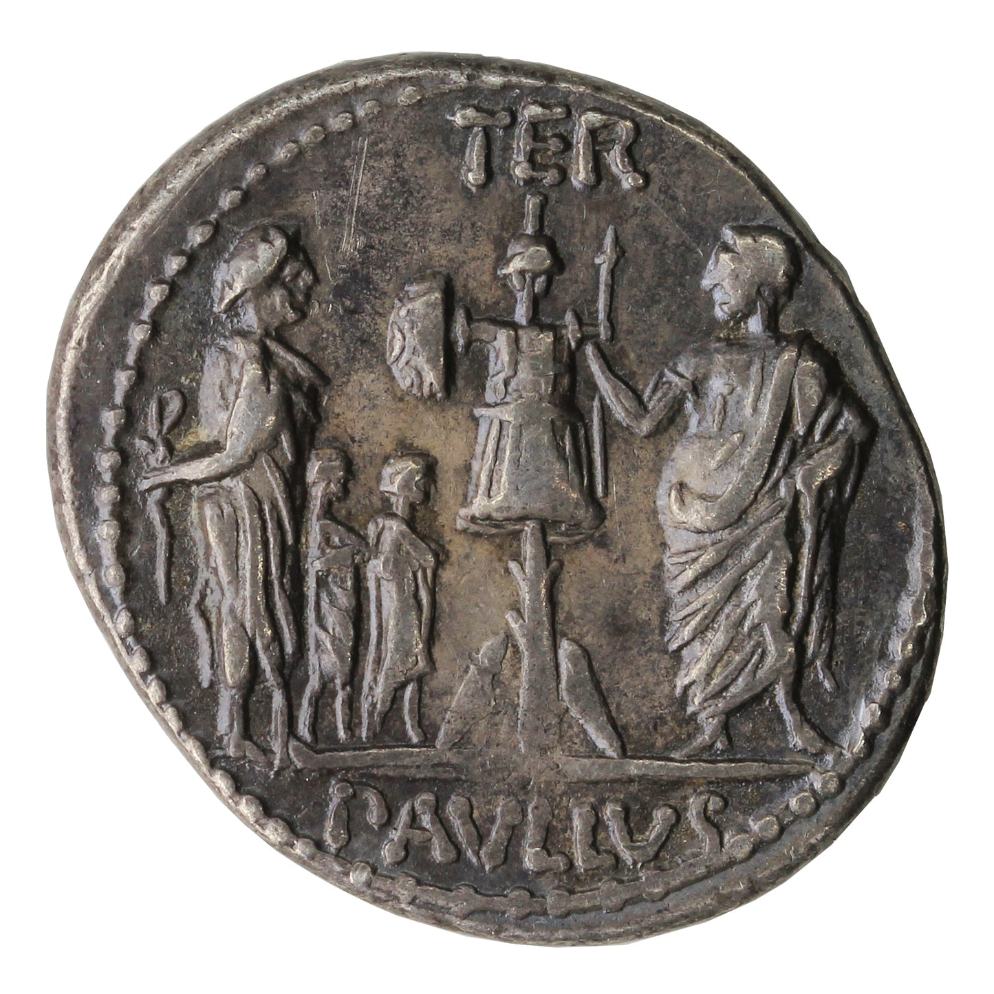 Ancient Roman Republic 62BC L. Aemilius Lepidus Paullus Silver Denarius Extra Fine (EF40)