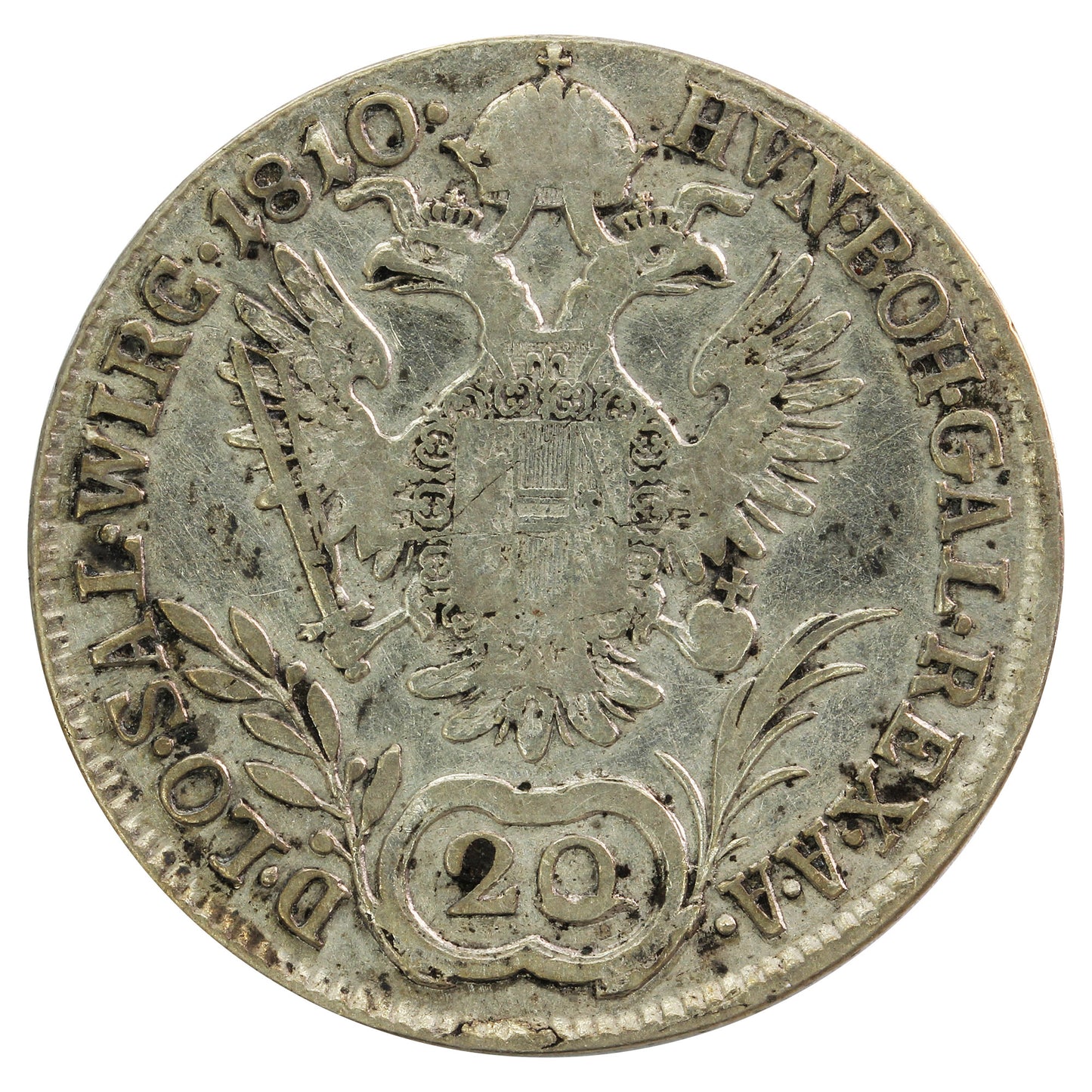 Austria 1810A 20 Kreuzer F-VF (F15)