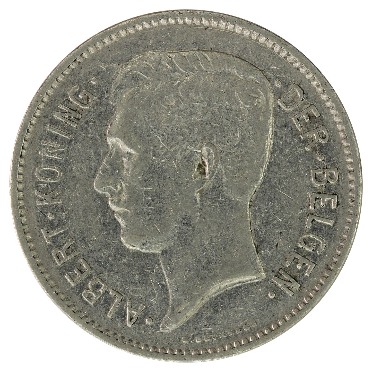 Belgium 1933 Dutch 5 Francs F-VF (F15)