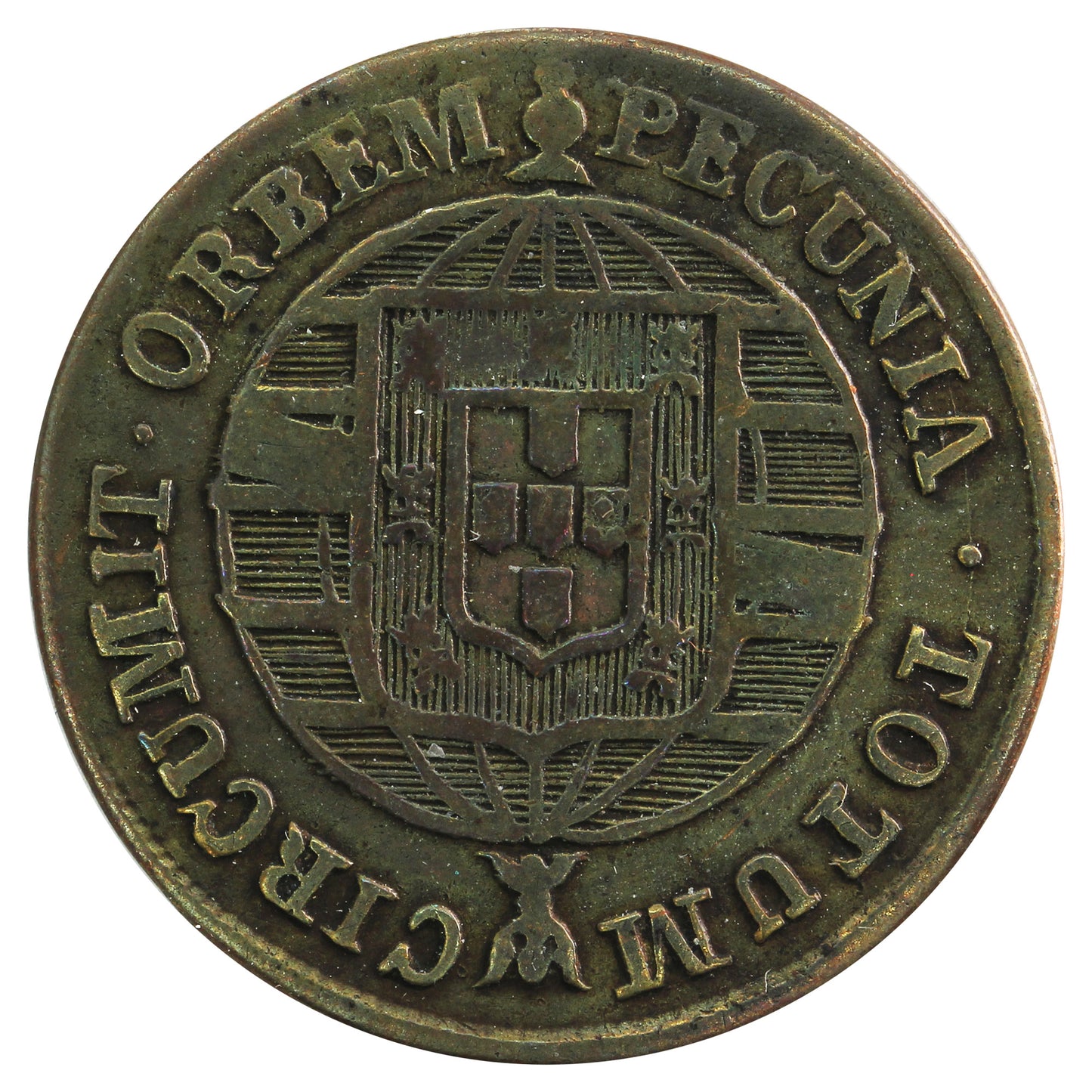 Brazil 1819R 10 Reis Very Fine (VF20)