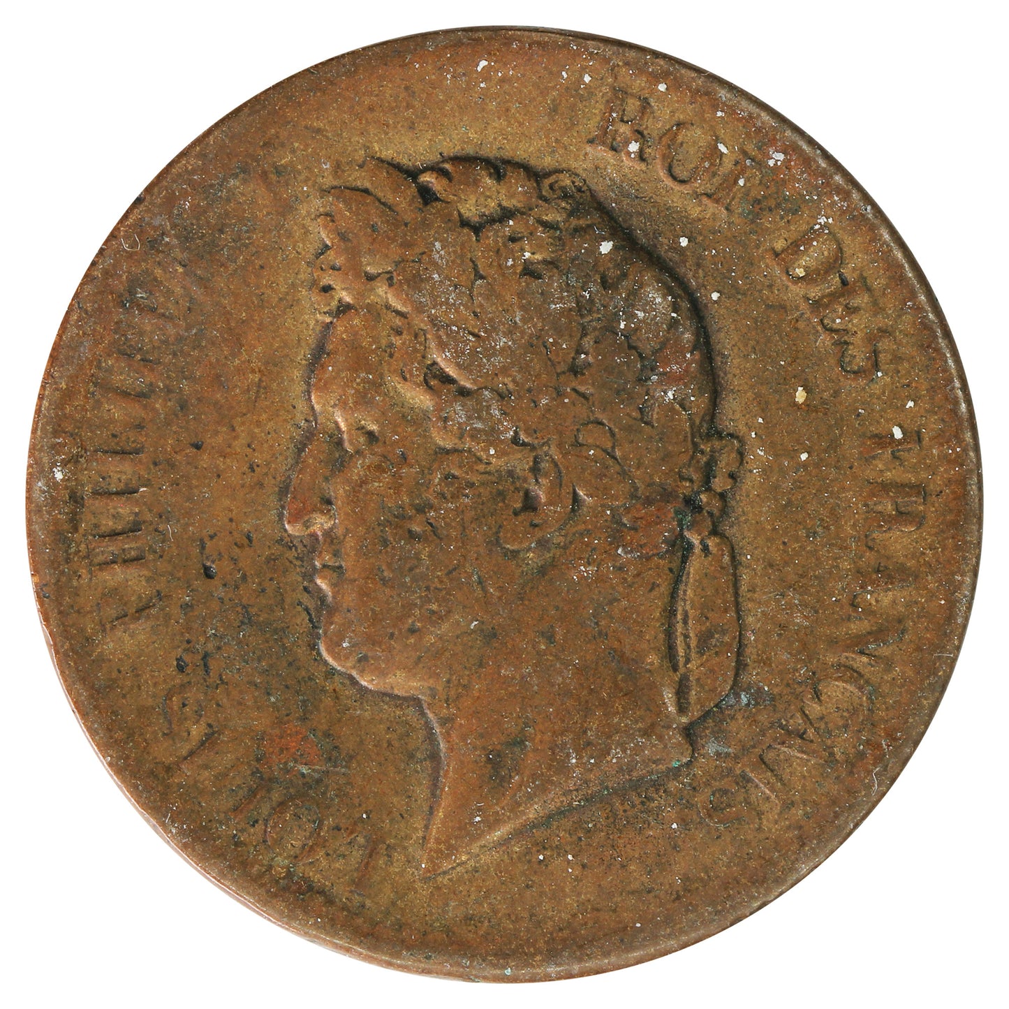 French West Indies 1843 5 Cent VG-F (VG10)