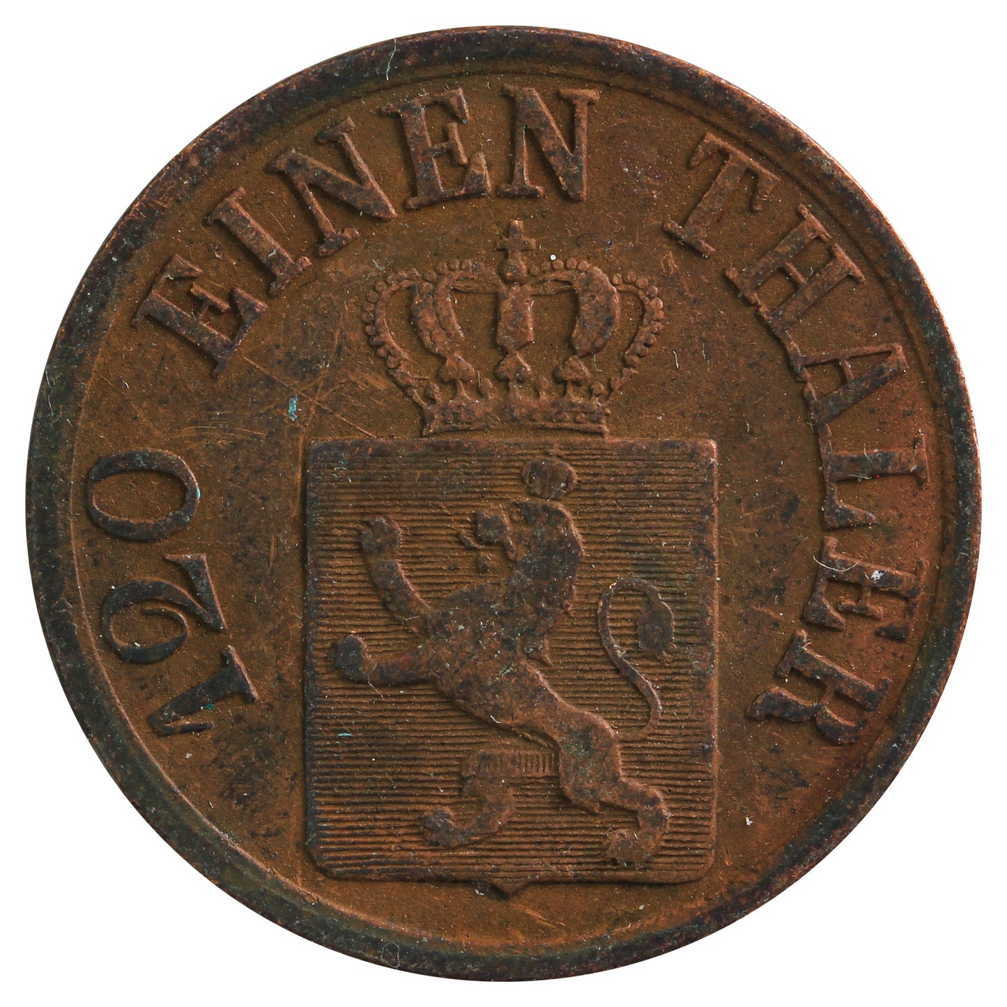 German States 1866 Hesse-Cassel 3 Heller Very Fine (VF20)