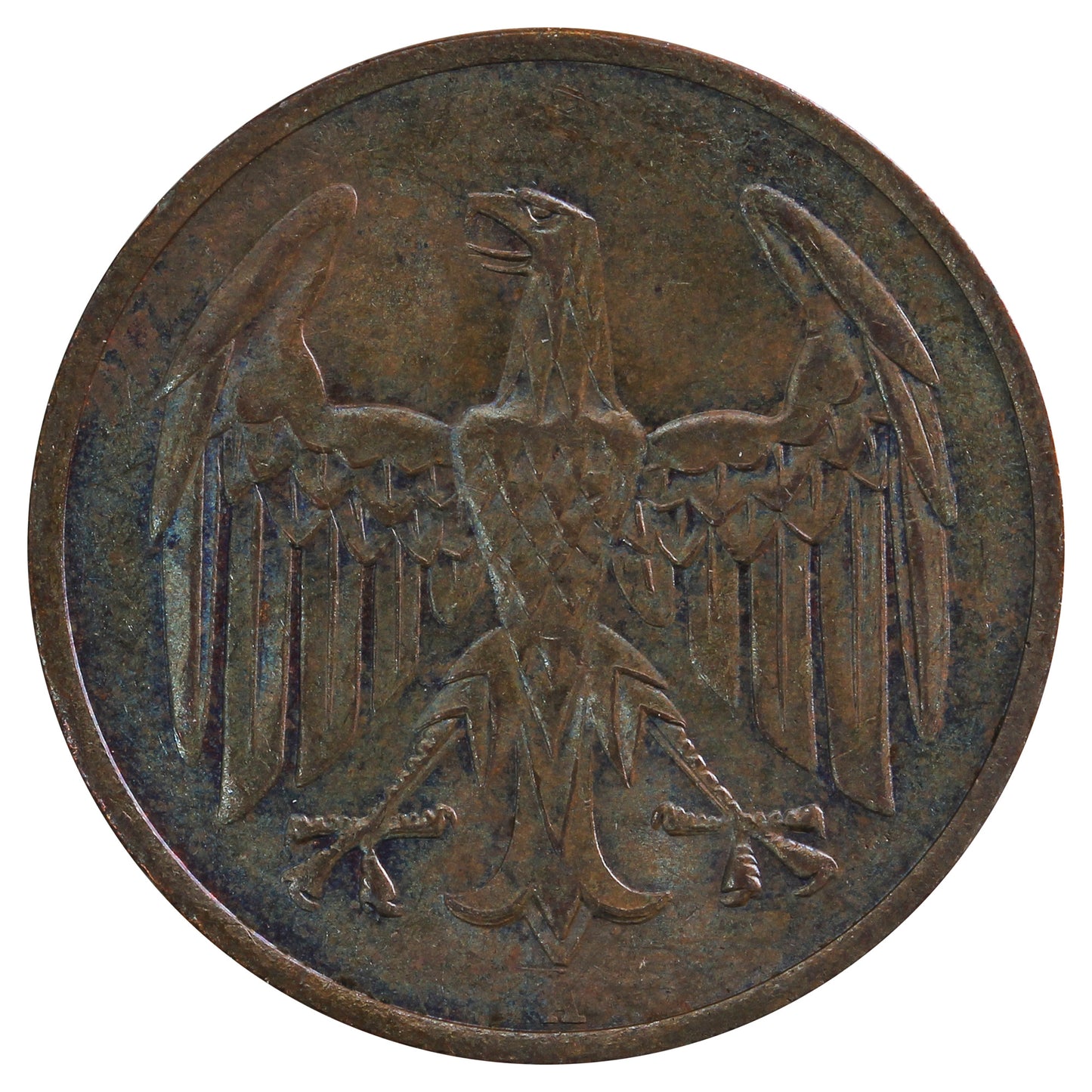 German Weimar Republic 1932A 4 Reichspfennig UNC+ (MS62)