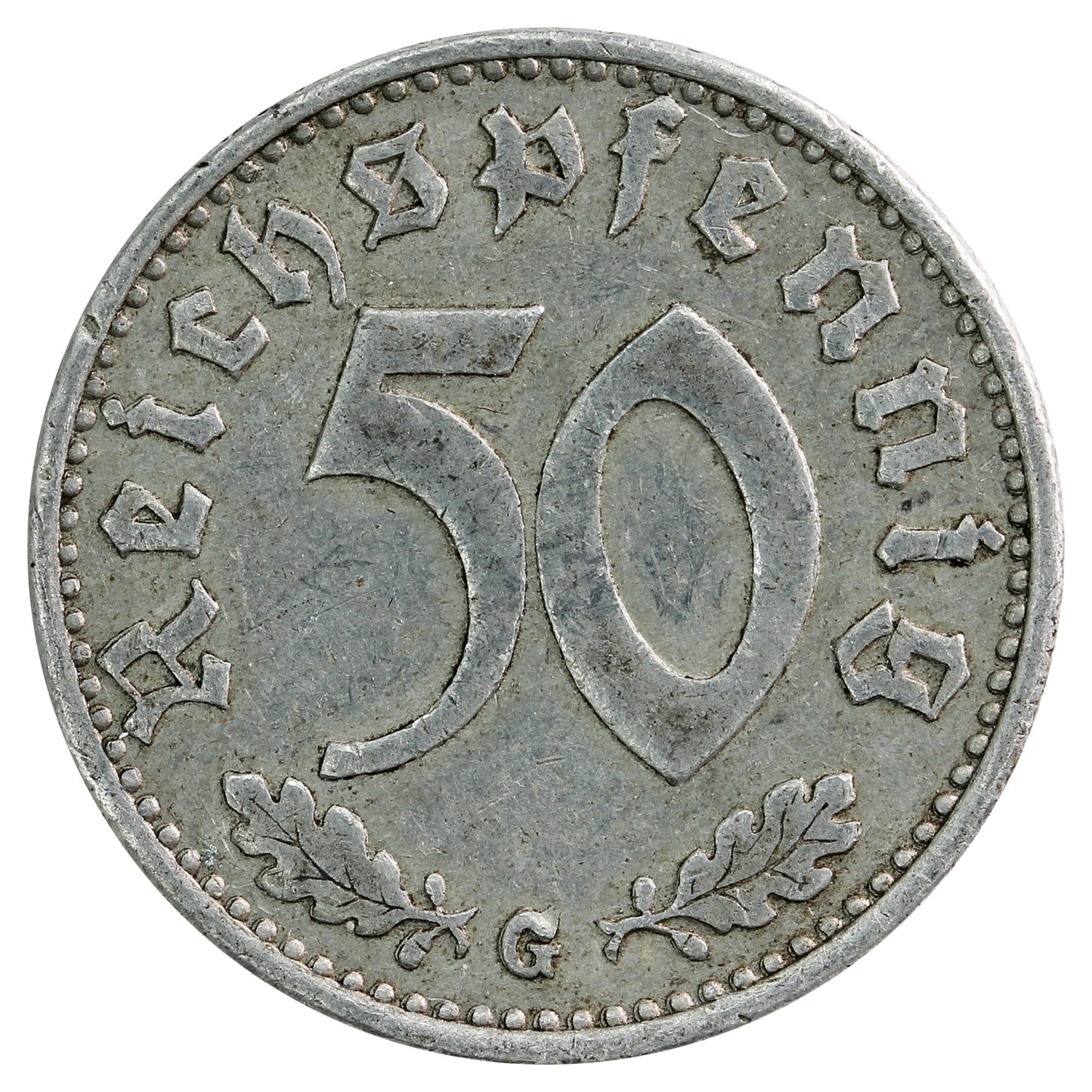 German Third Reich 1941G 50 Pfennig Fine (F-12)
