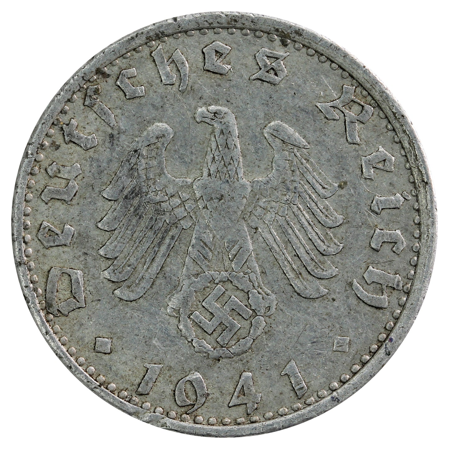 German Third Reich 1941G 50 Pfennig Fine (F-12)