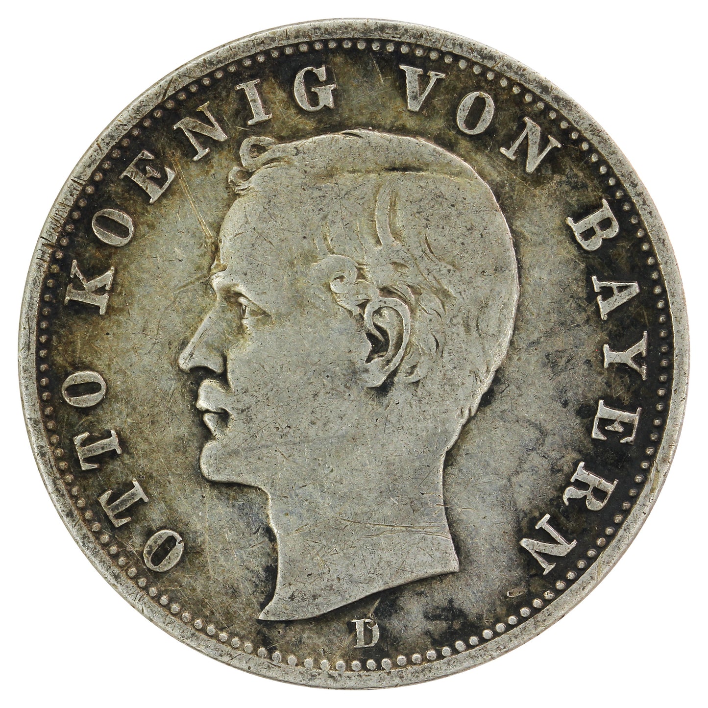 German States 1900D Bavaria 2 Marks Very Fine (VF20)