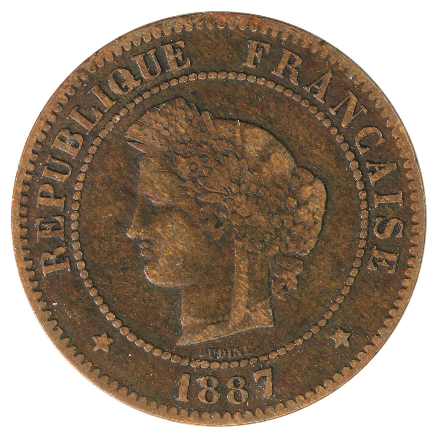 France 1893A 5 Centimes VF-EF (VF30)