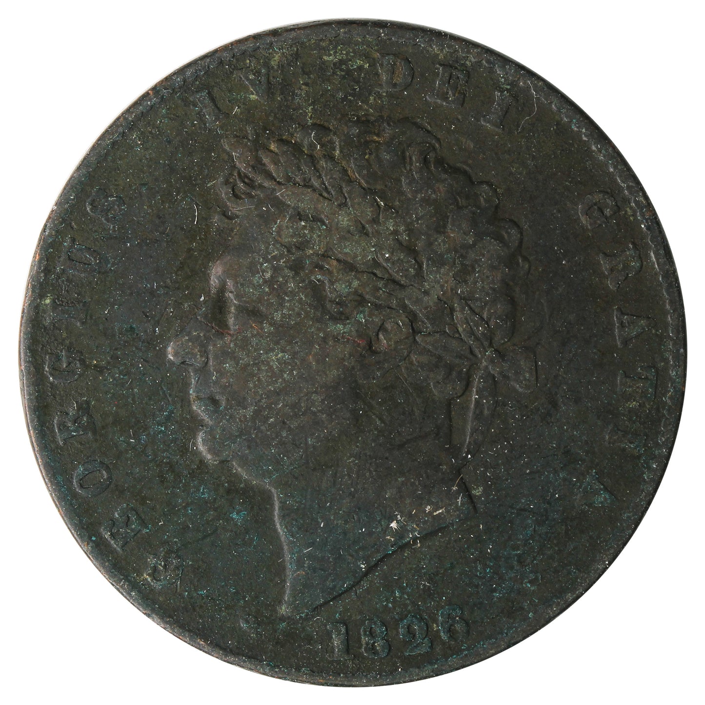 Great Britain 1826 1/2 Penny Very Good (VG8)