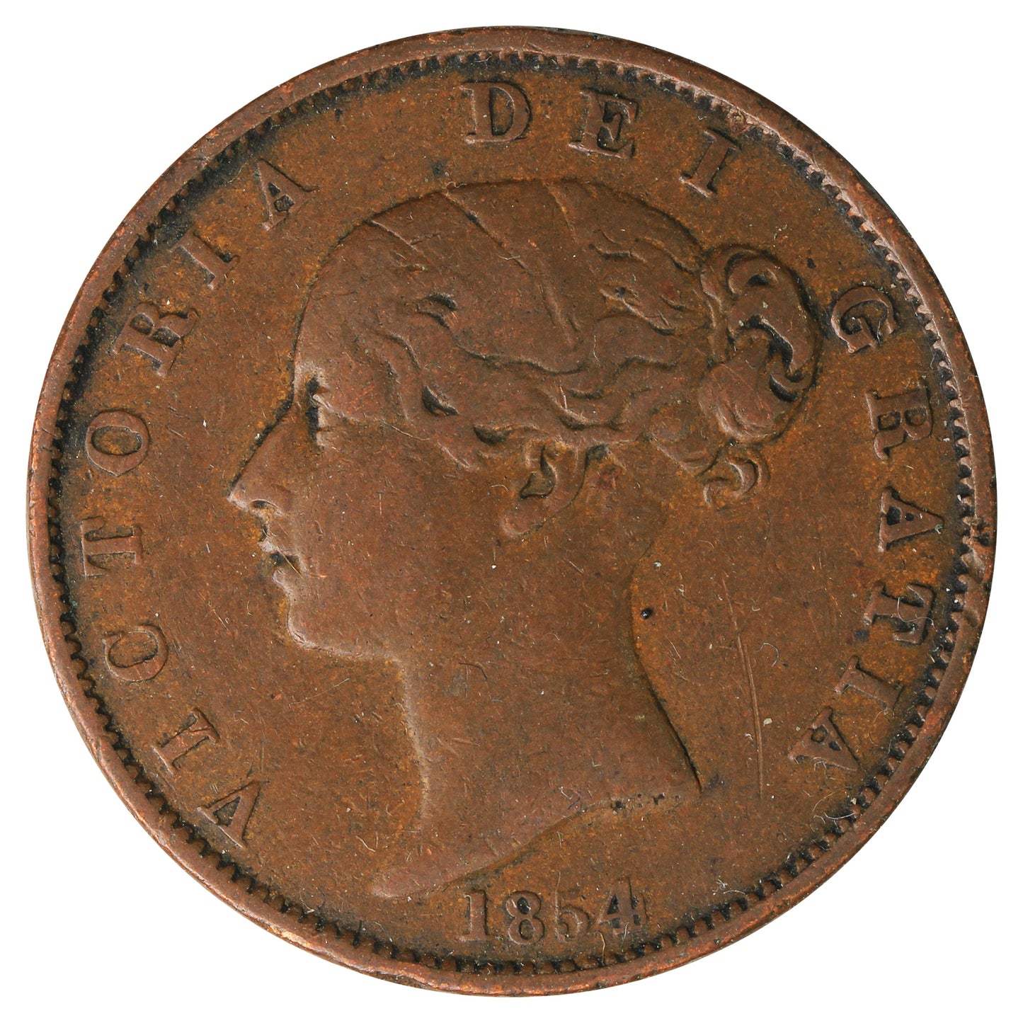 Great Britain 1854 1/2 Penny Fine (F12)