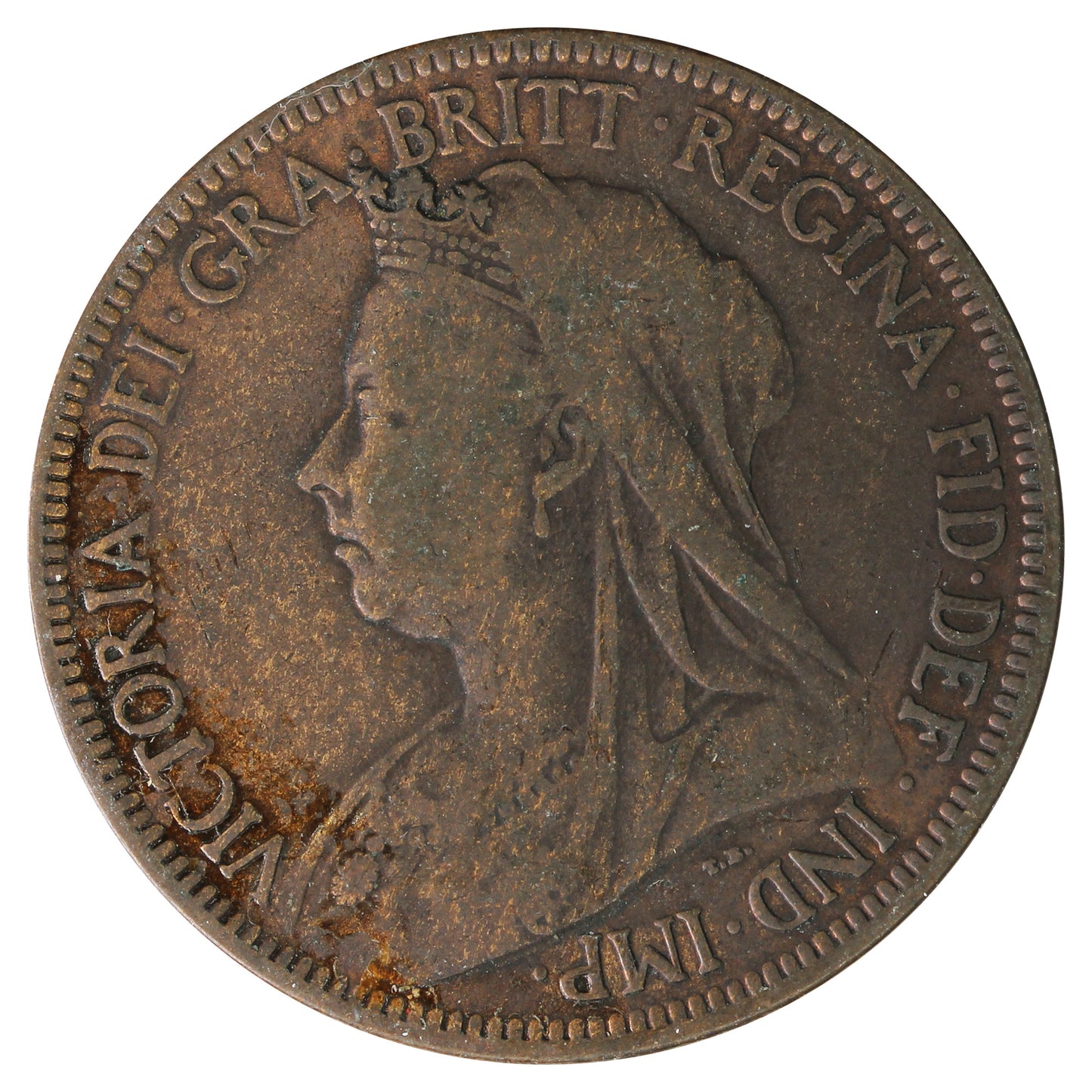 Great Britain 1896 1/2 Penny Fine (F12)