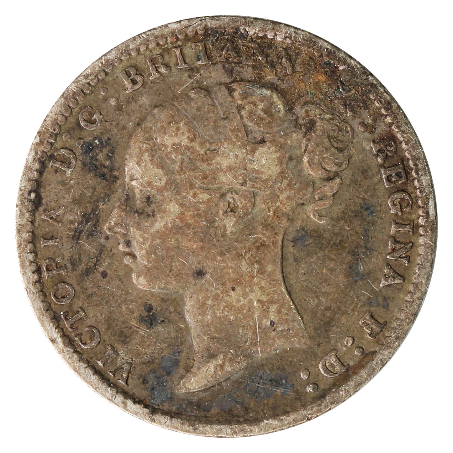 Great Britain 1887 Young Head 3 Pence Fine (F12)