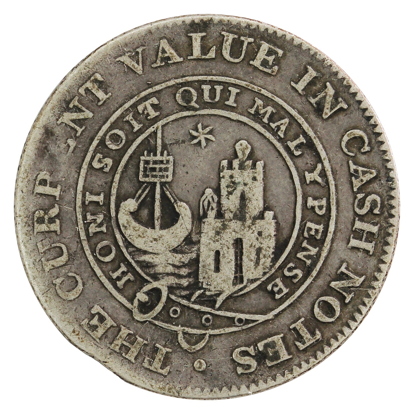 Great Britain 1812 6 Pence Token Fine (F12)