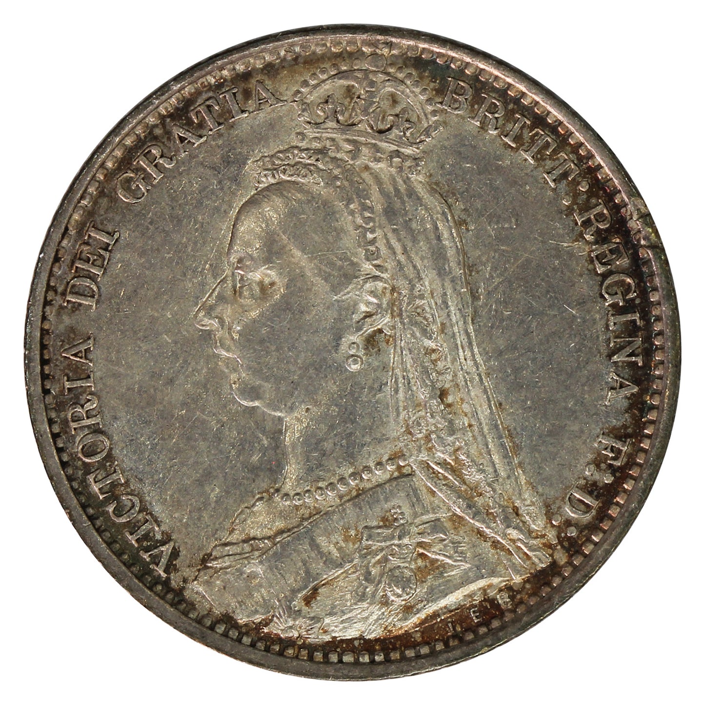 Great Britain 1887 6 Pence Reverse 6 Pence Extra Fine (EF40)