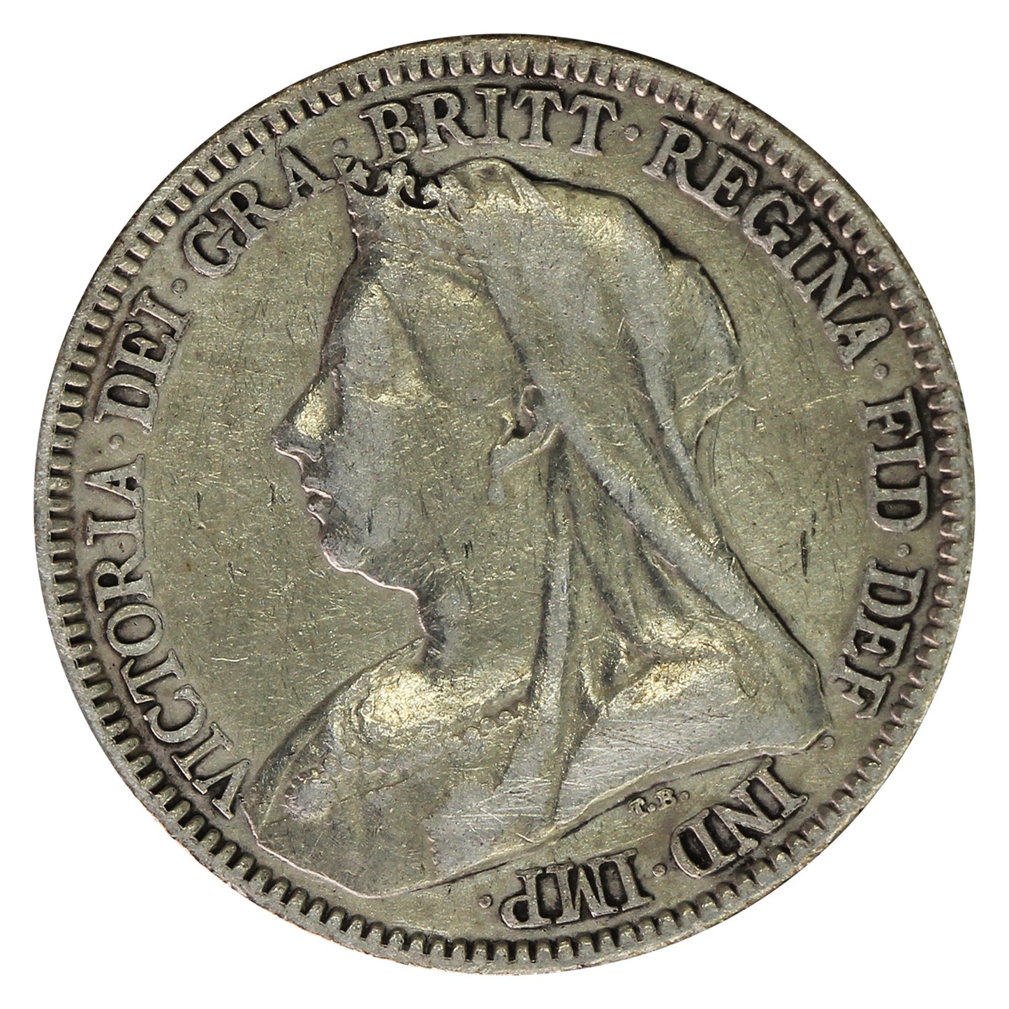 Great Britain 1893 6 Pence Fine (F-12)