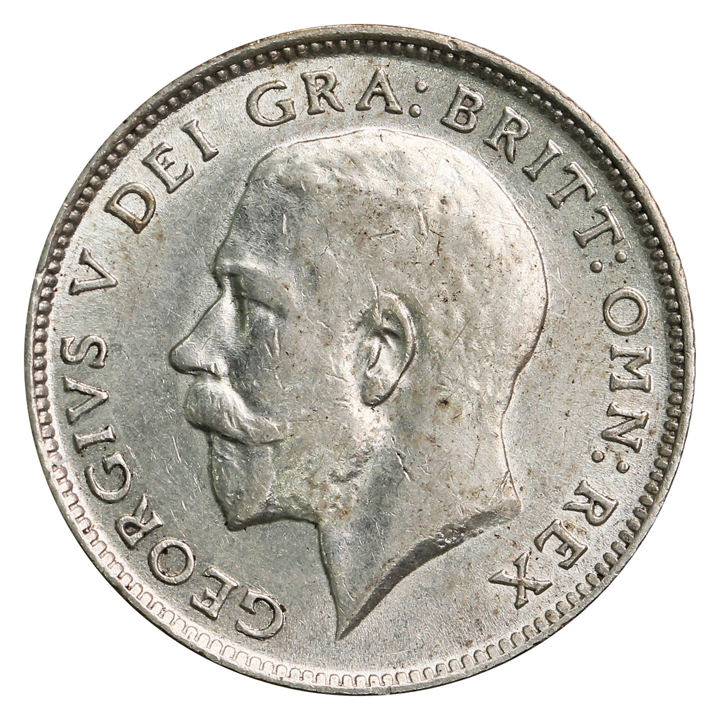 Great Britain 1917 6 Pence Almost Uncirculated (AU50)