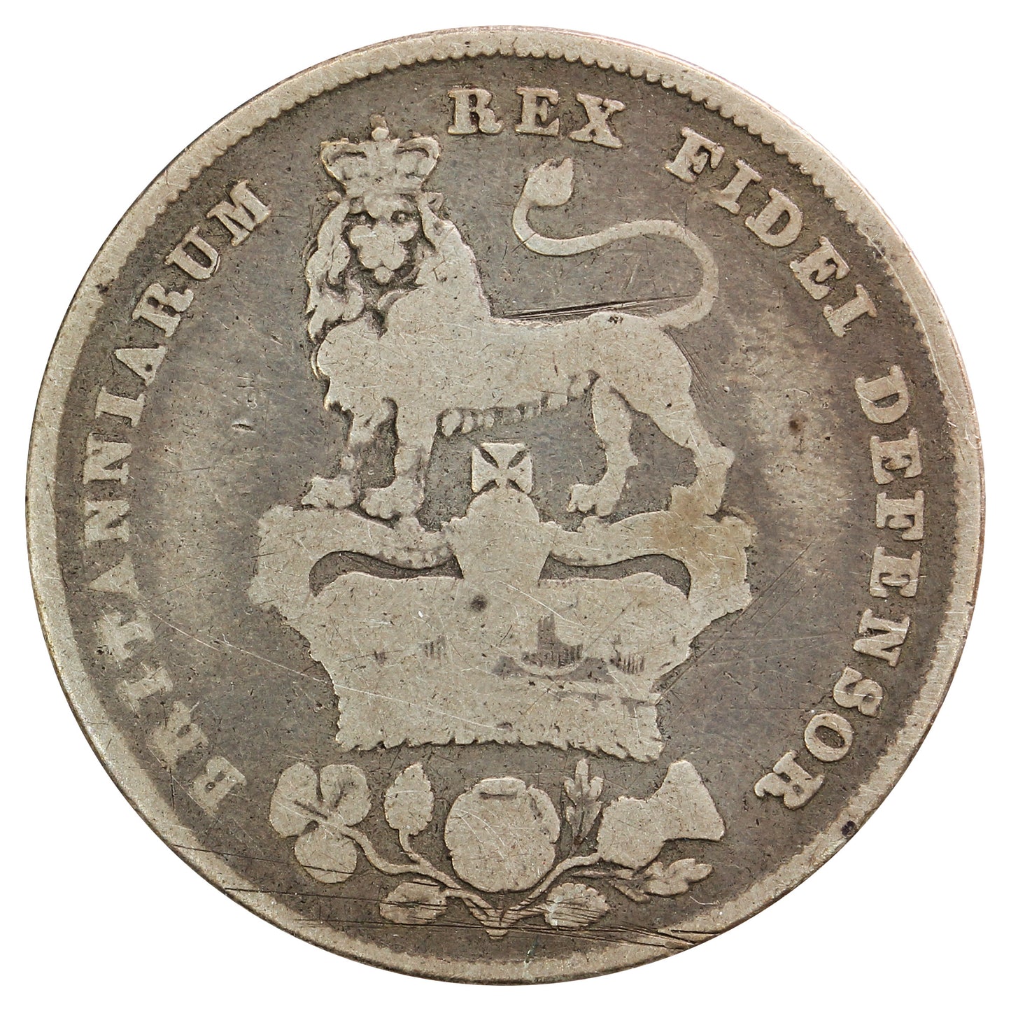 Great Britain 1825 George IV Shilling Very Good (VG8)