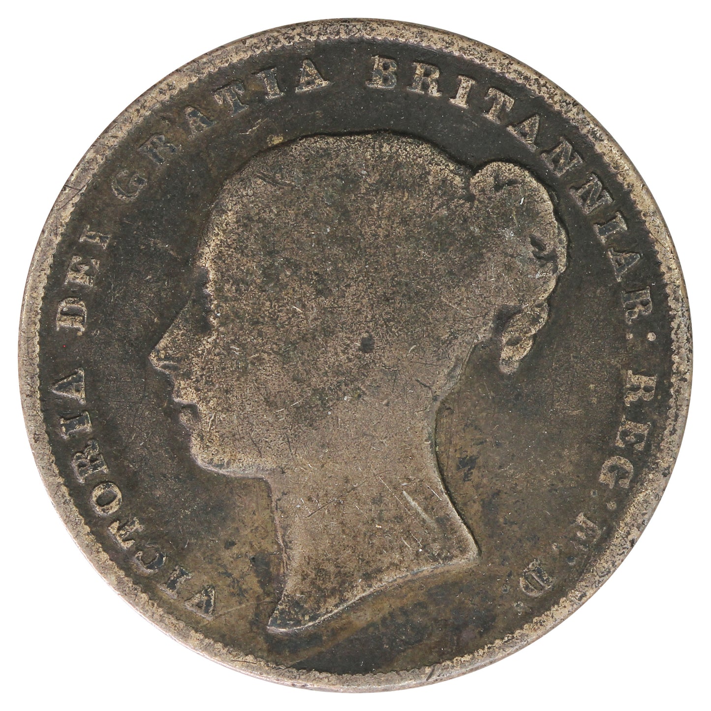 Great Britain 1844 Shilling Very Good (VG8)