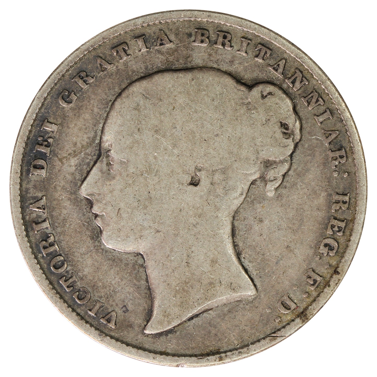Great Britain 1858 Shilling VG-F (VG10)
