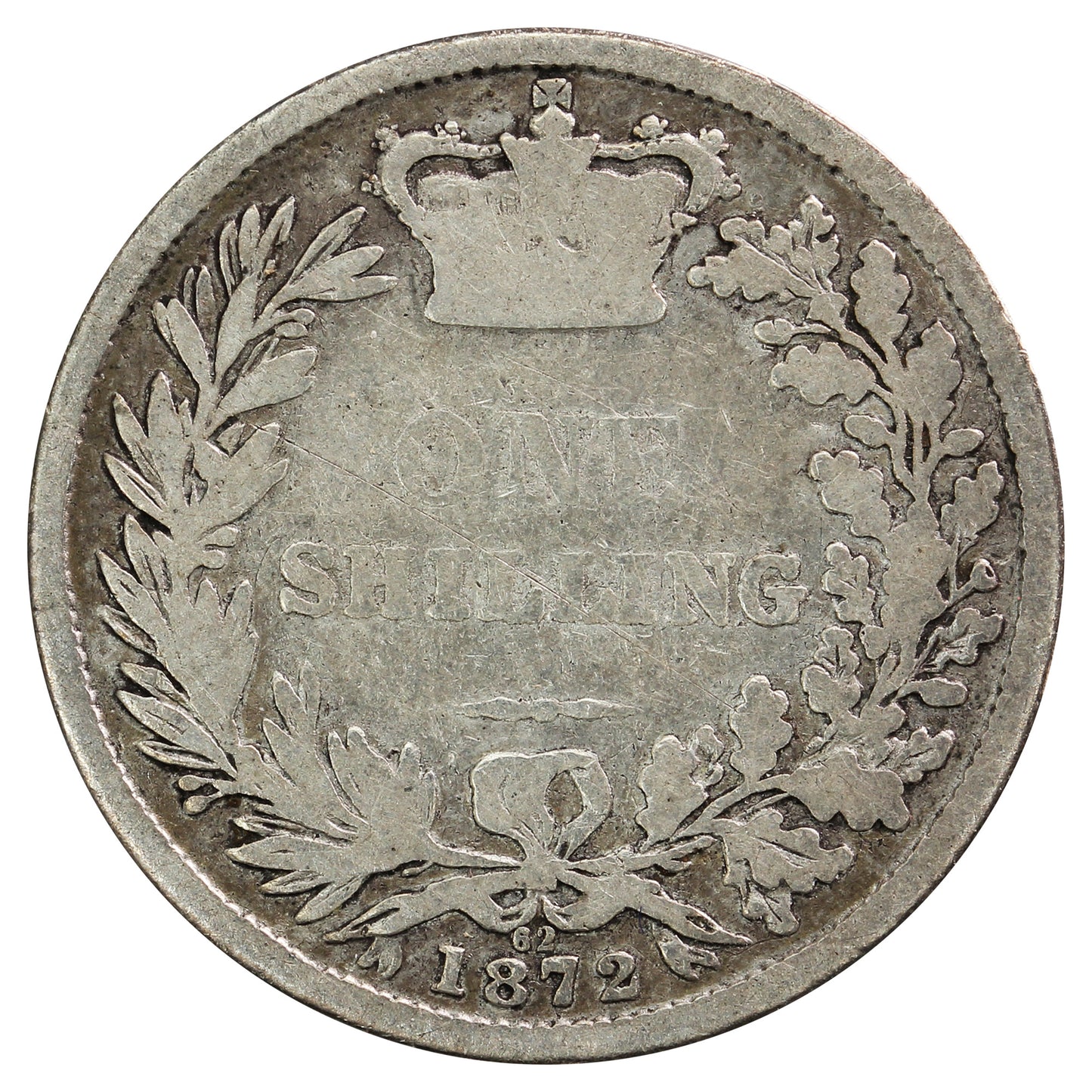 Great Britain 1872 Die #62 Shilling Good (G-4)