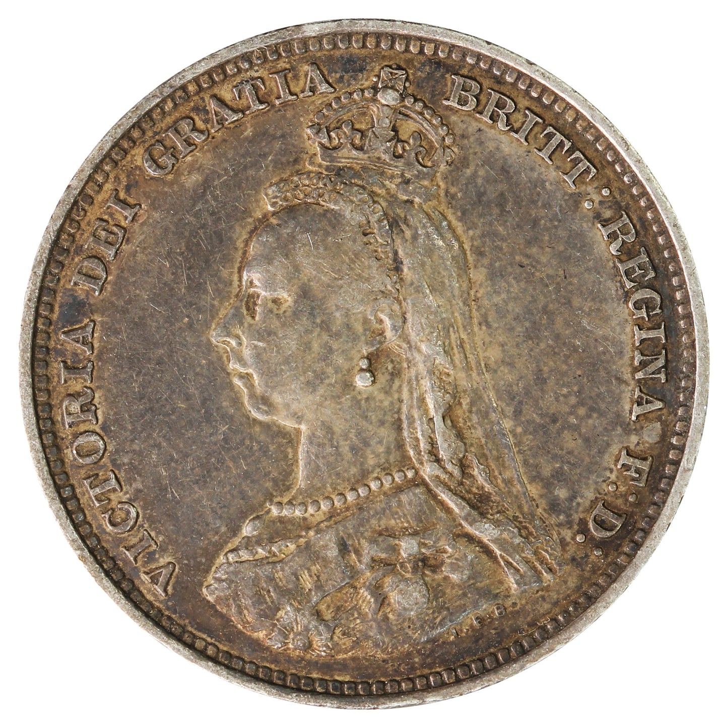 Great Britain 1887 Jubilee Shilling VF-EF (VF30)