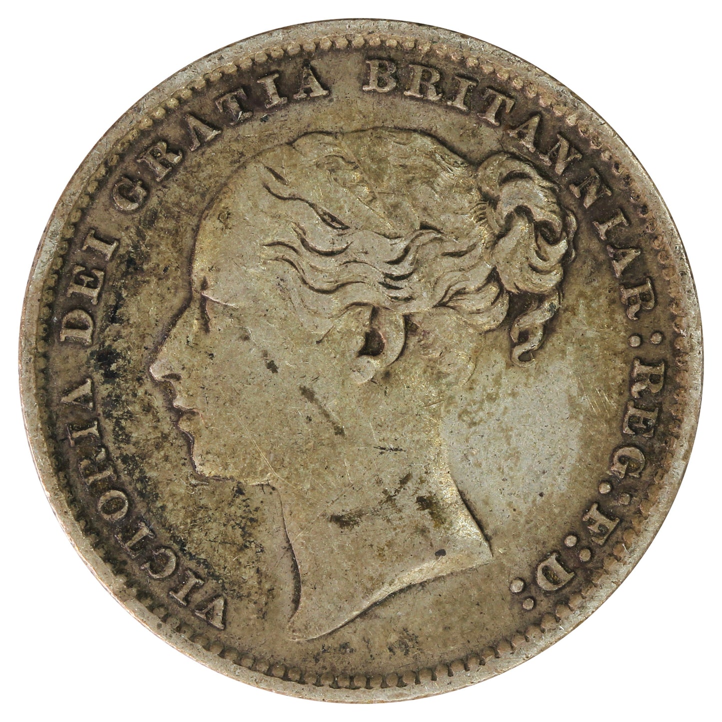Great Britain 1887 Young Head Shilling Very Fine (VF20)