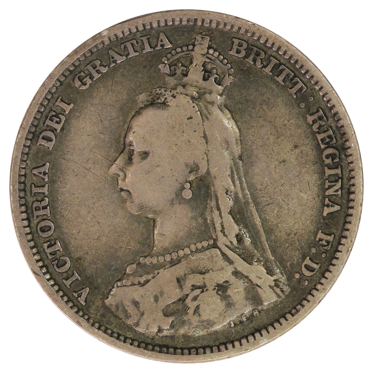 Great Britain 1888 Shilling Fine (F12)