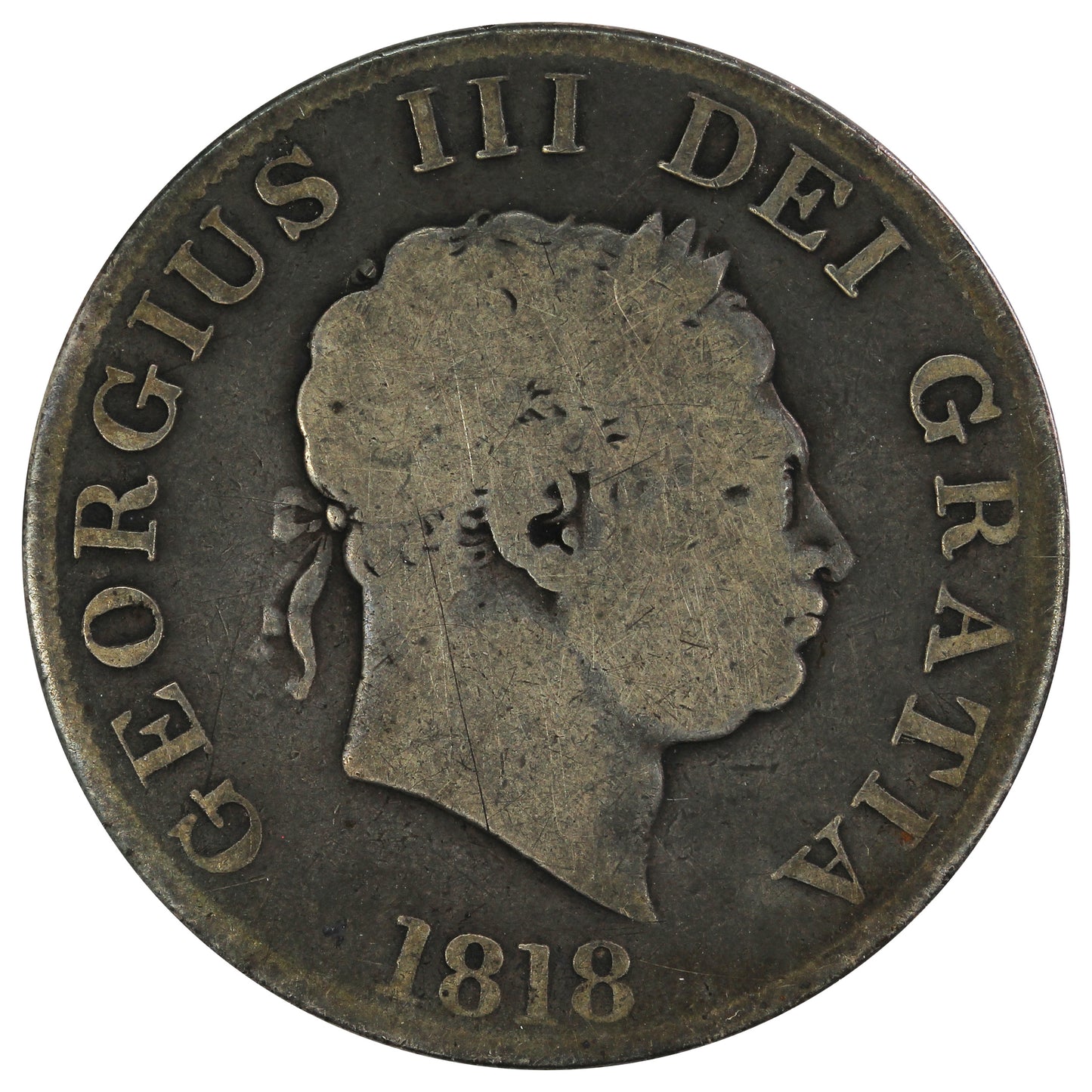 Great Britain 1818 George III 1/2 Crown G-VG (G6)