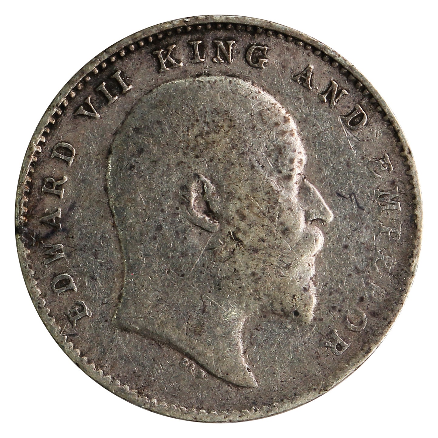 India 1907 2 Annas Very Fine (VF20)