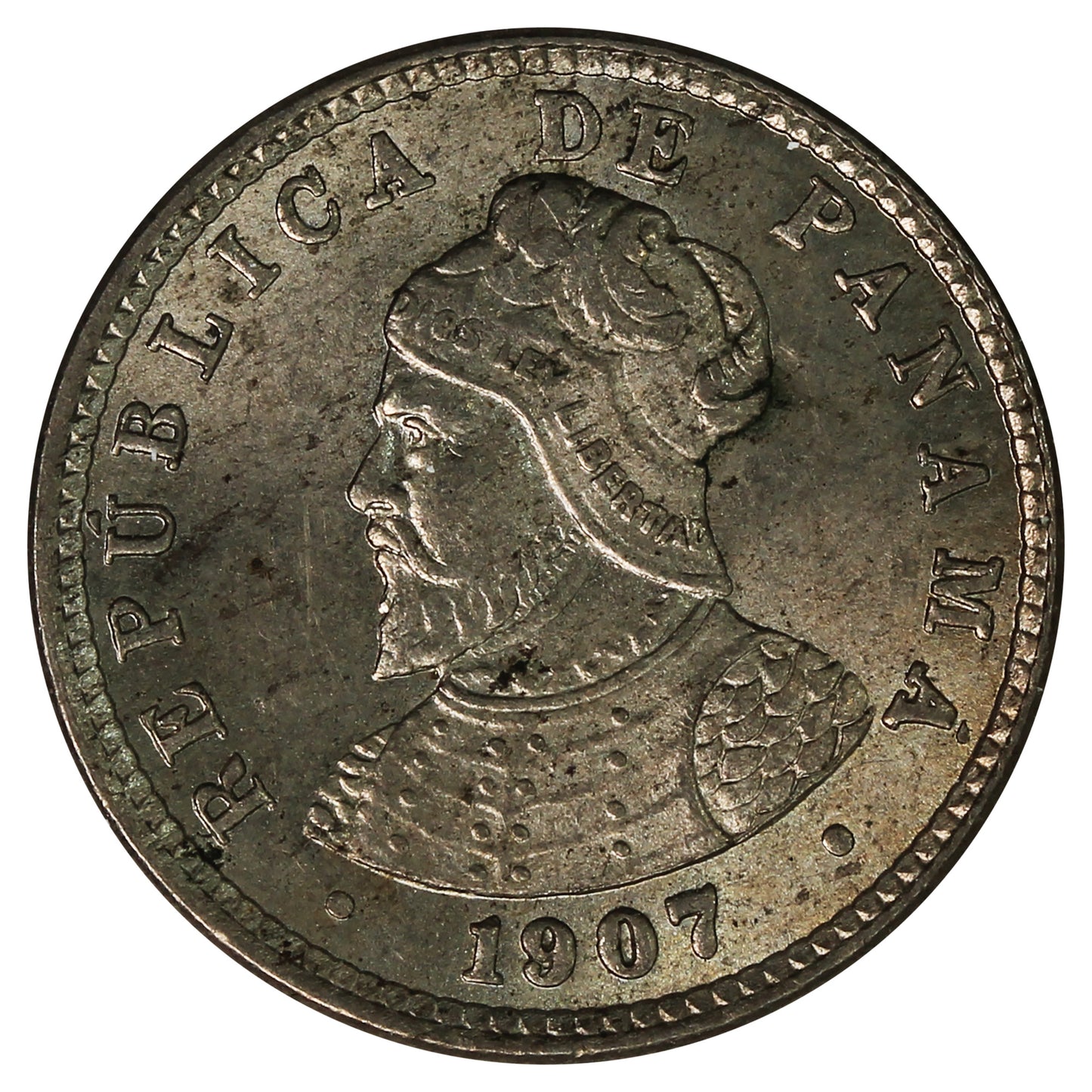 Panama 1907 1/2 Centesimo UNC+ (MS62)