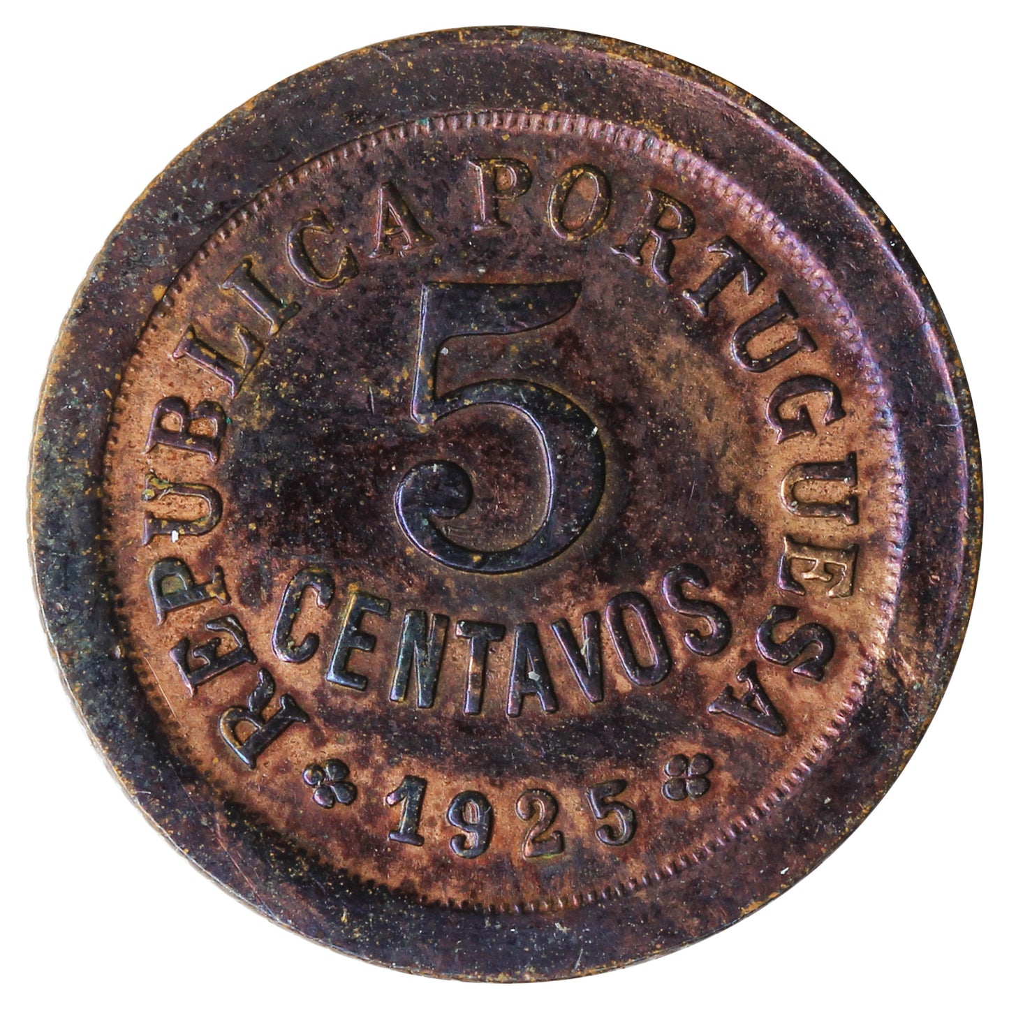 Portugal 1925 5 Centavos EF-AU (EF45)