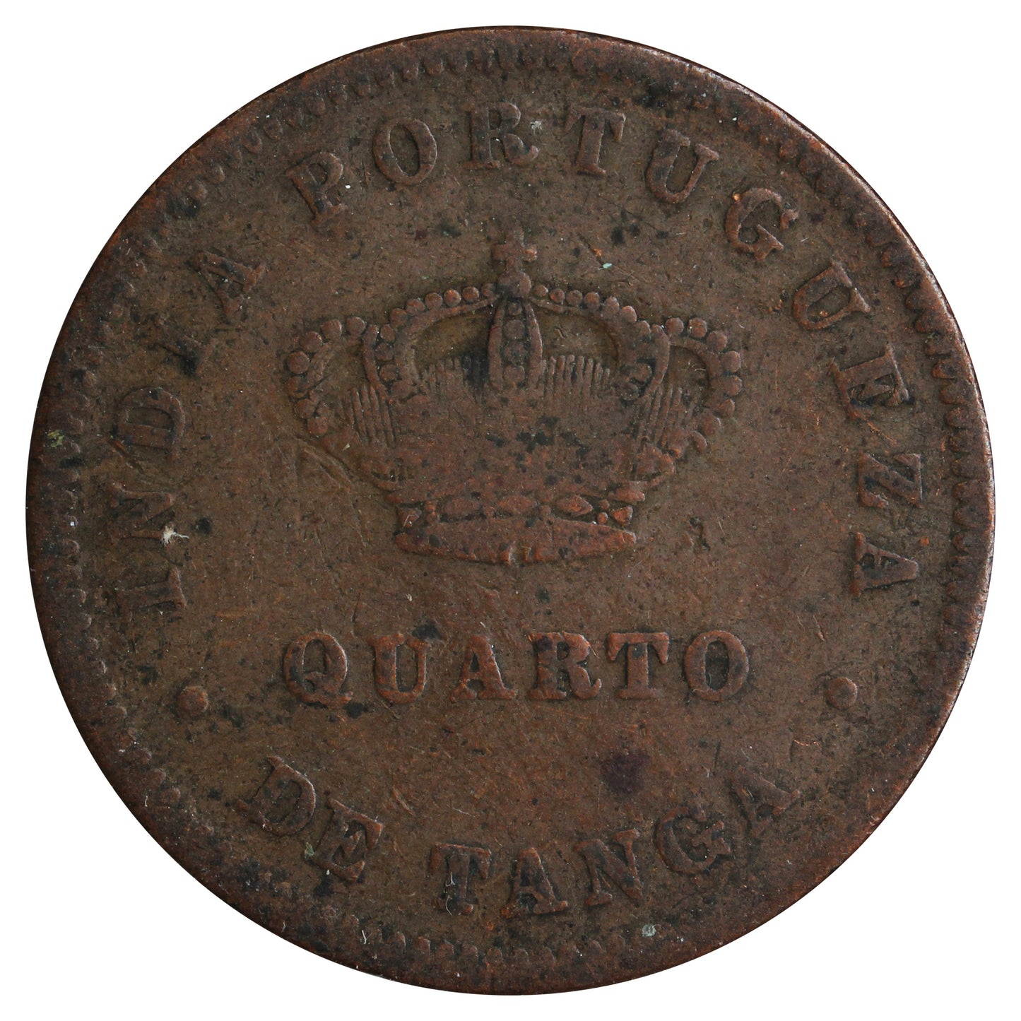 Portuguese India 1884 1/4 Tanga Fine (F12)