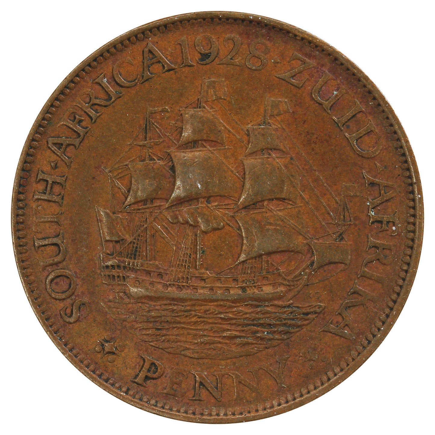 South Africa 1928 Penny Very Fine (VF-20)