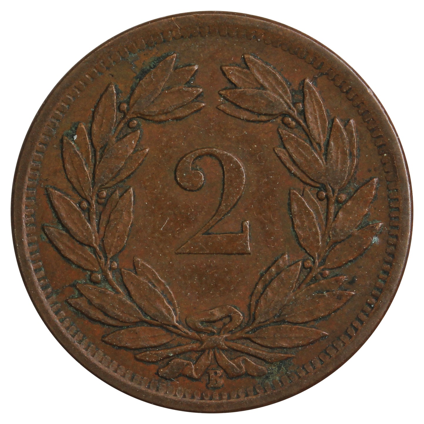 Switzerland 1886B 2 Rappen Extra Fine (EF40)