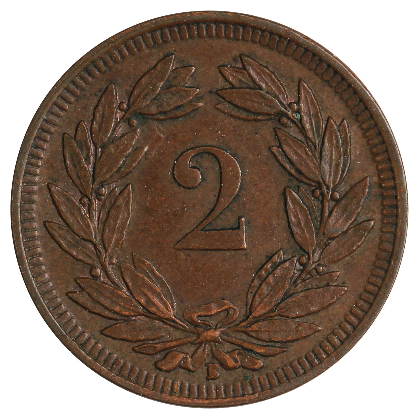 Switzerland 1909B 2 Rappen Extra Fine (EF40)