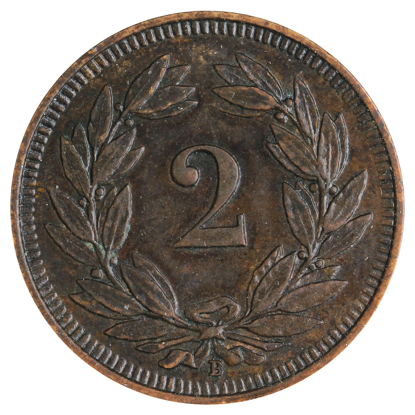 Switzerland 1913B 2 Rappen EF-AU (EF45)