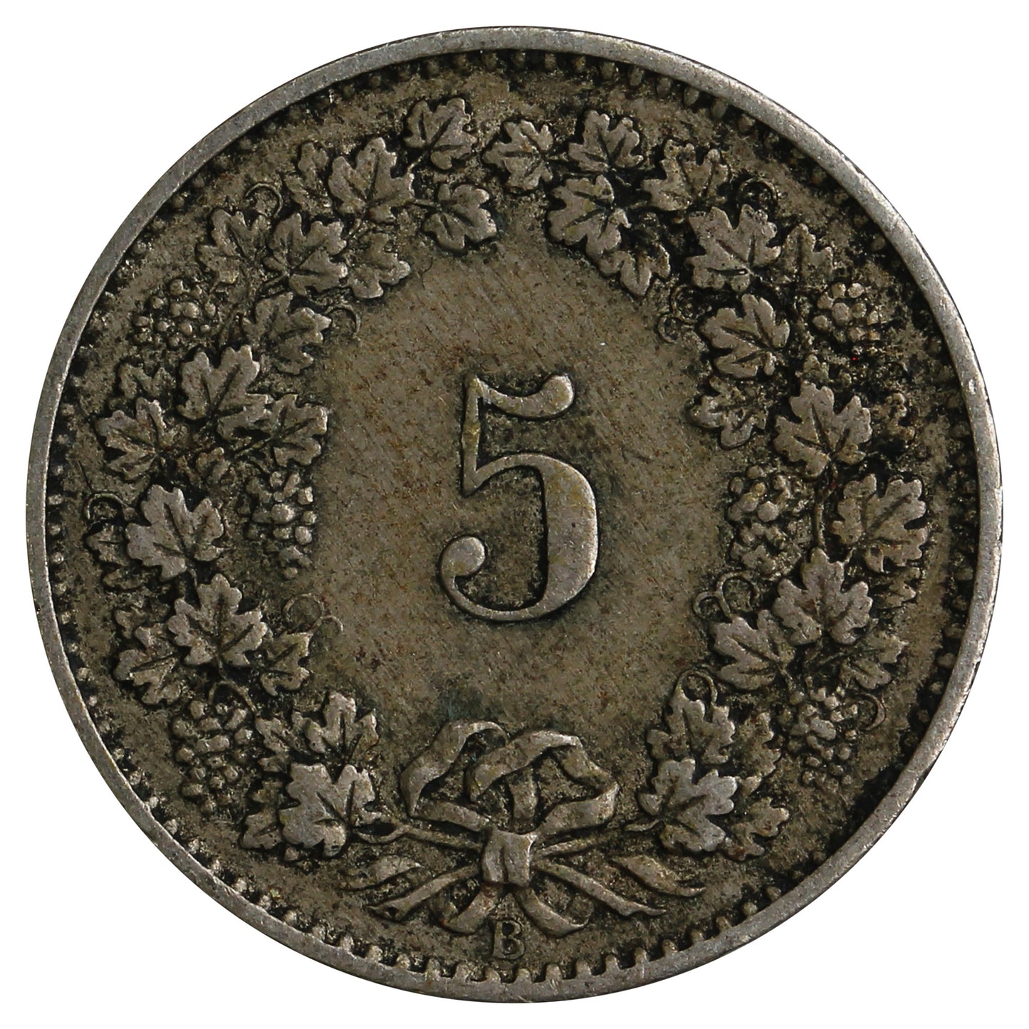 Switzerland 1880B 5 Rappen Very Fine (VF20)