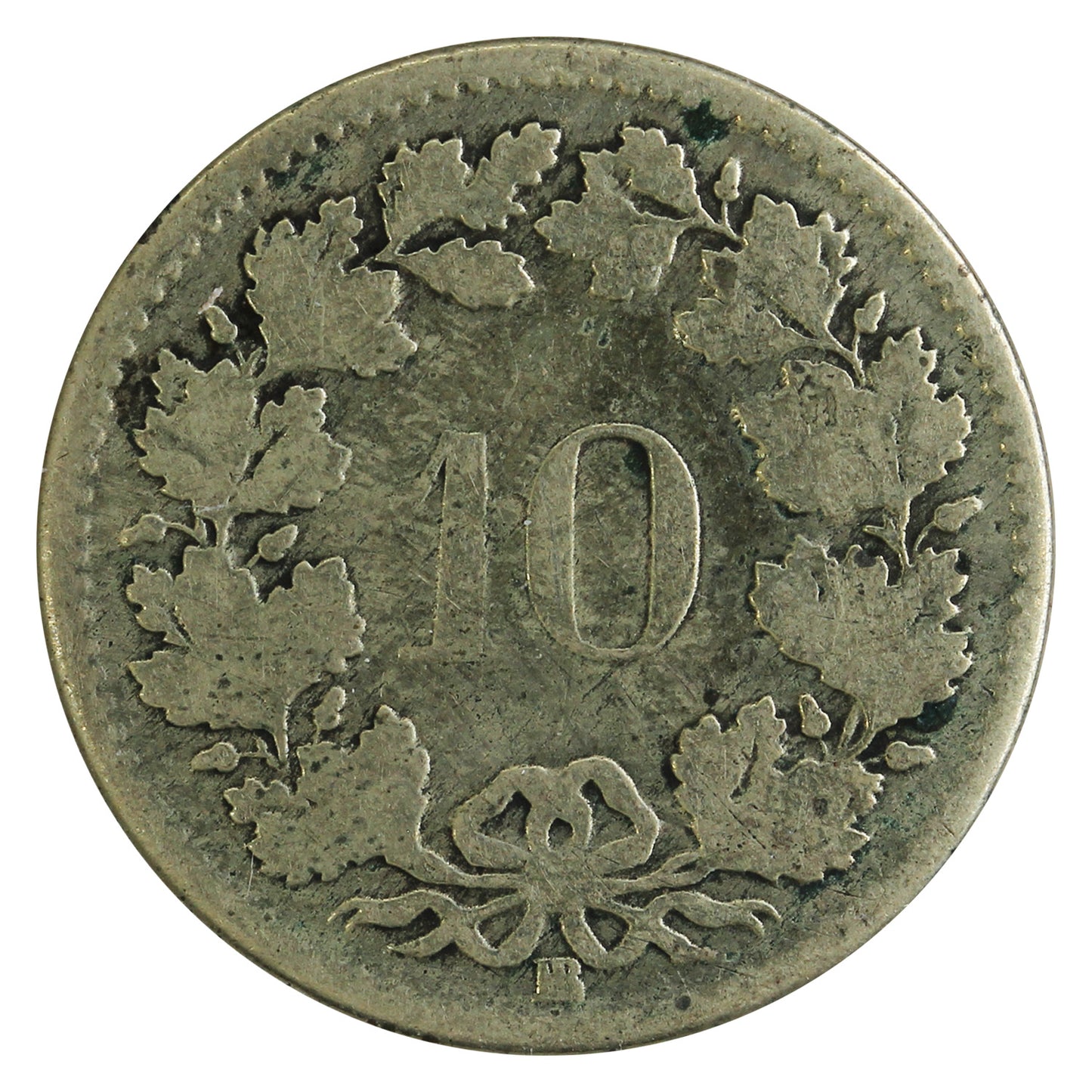 Switzerland 1851BB 10 Rappen Very Good (VG8)