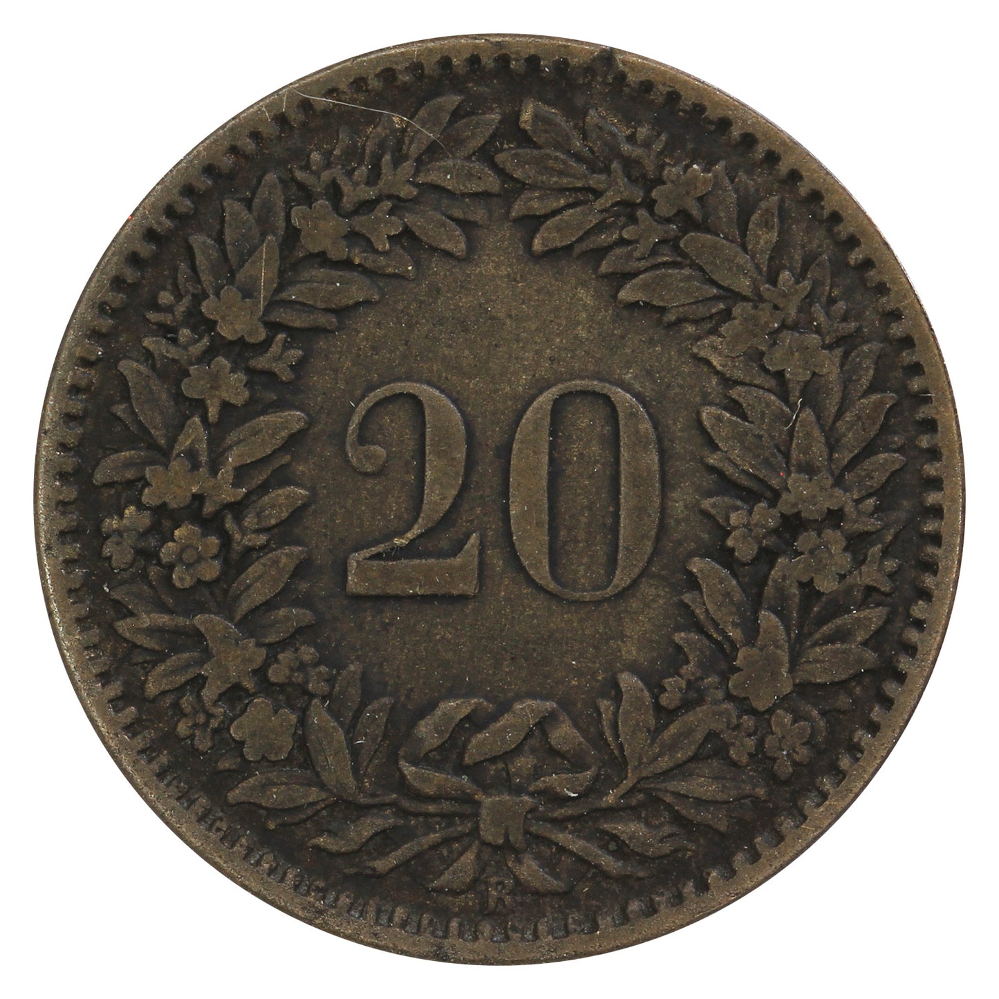 Switzerland 1859B 20 Rappen VF-EF (VF30)